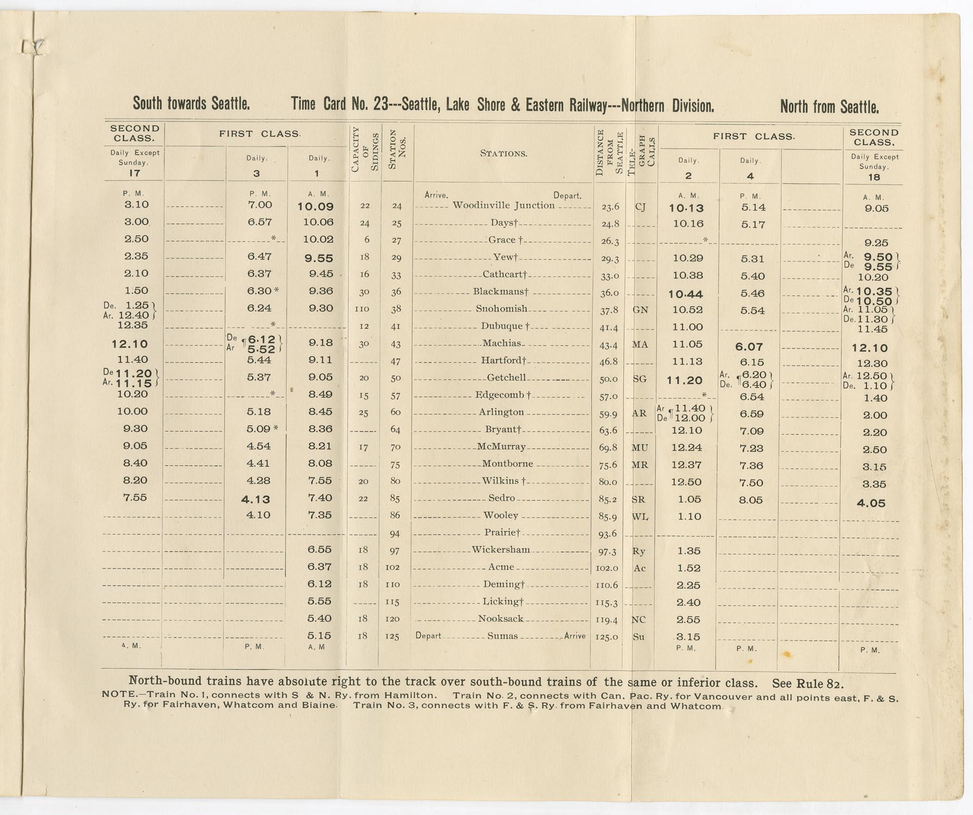 Image of SLS&E Ry Time Table No. 23, August 16, 1891