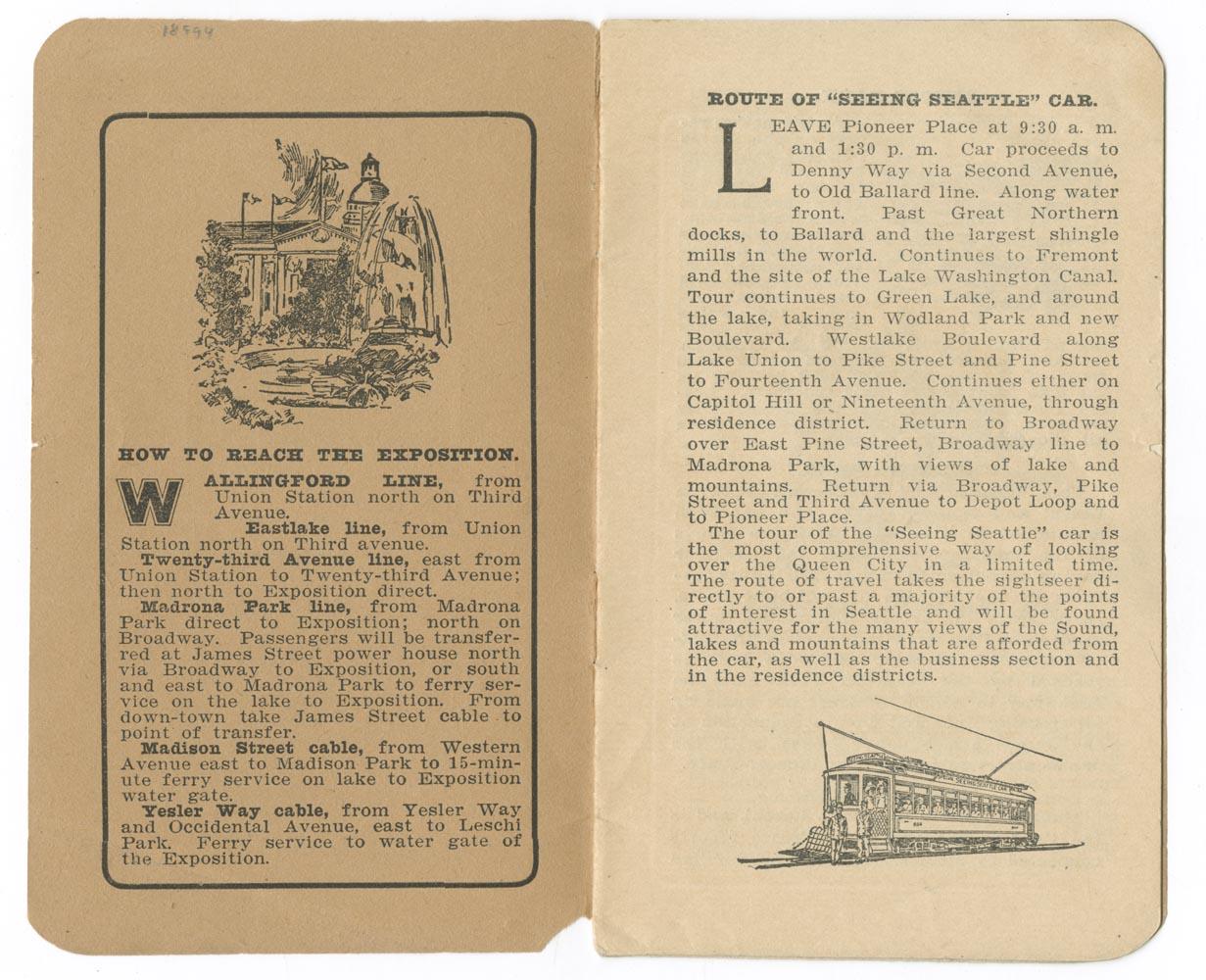 Image of Seattle Electric Company trip guide, 1909