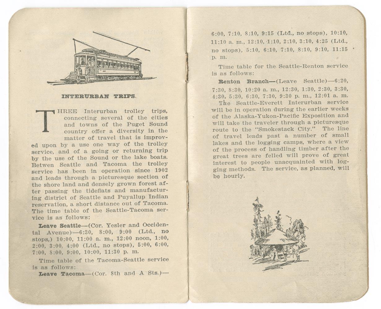Image of Seattle Electric Company trip guide, 1909