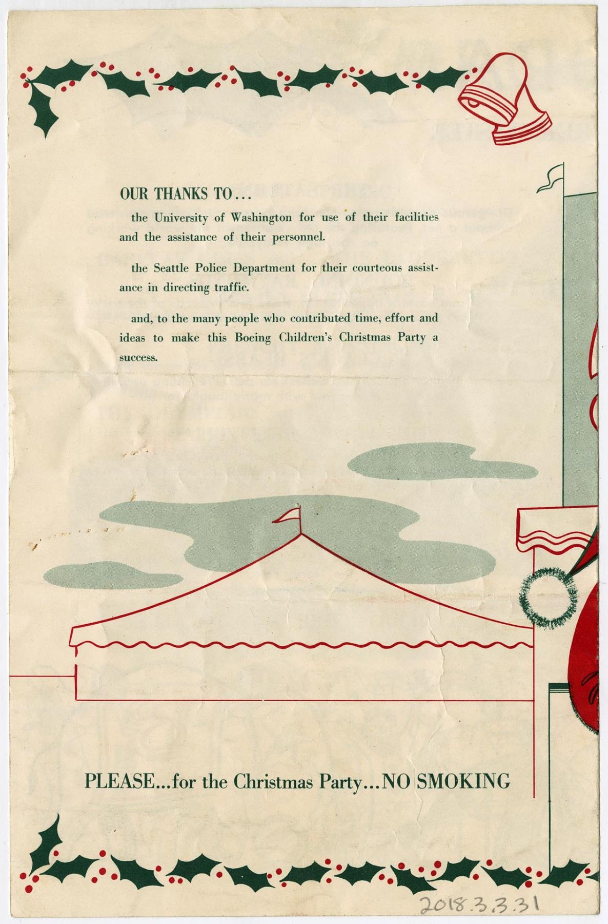 Image of Boeing Children's Christmas Party program, 1953