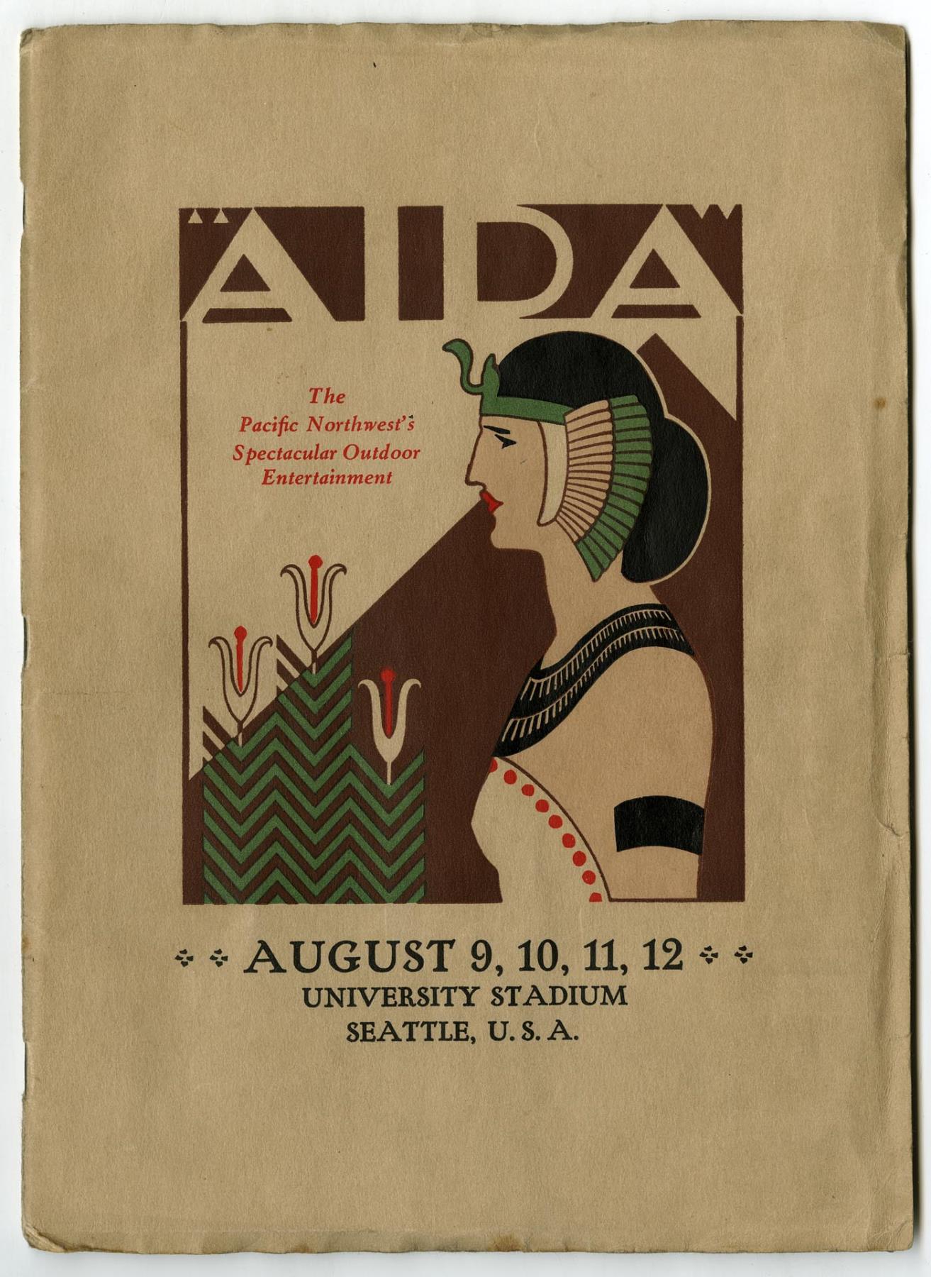 Image of Aida program, August 1927