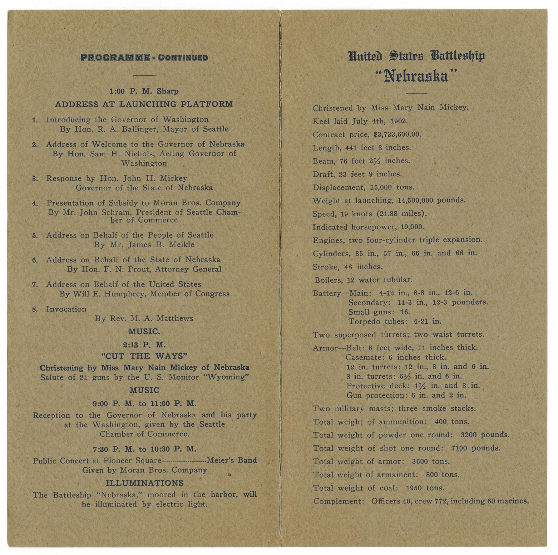 Image of Launch of Nebraska program, 1904