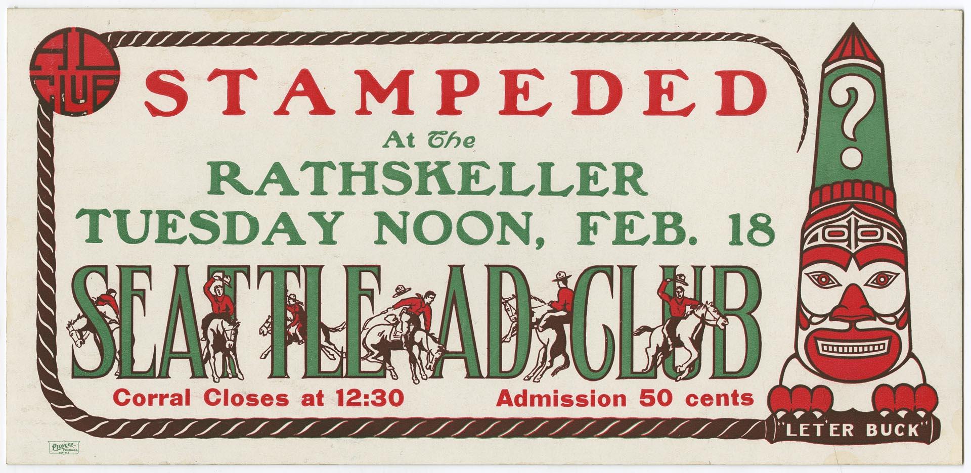 Image of Seattle Ad Club postcard, 1913