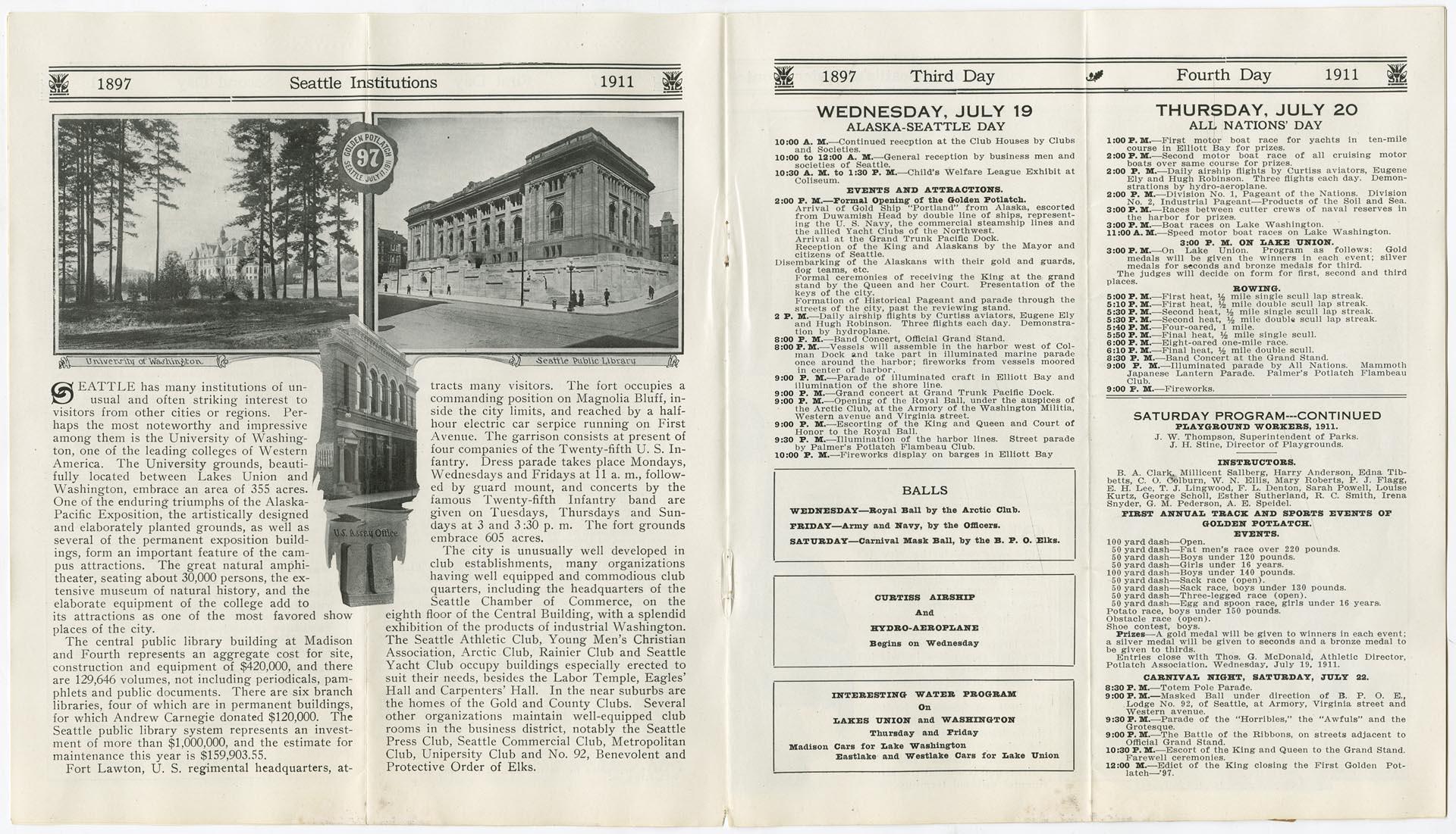 Image of Golden Potlatch program, 1911