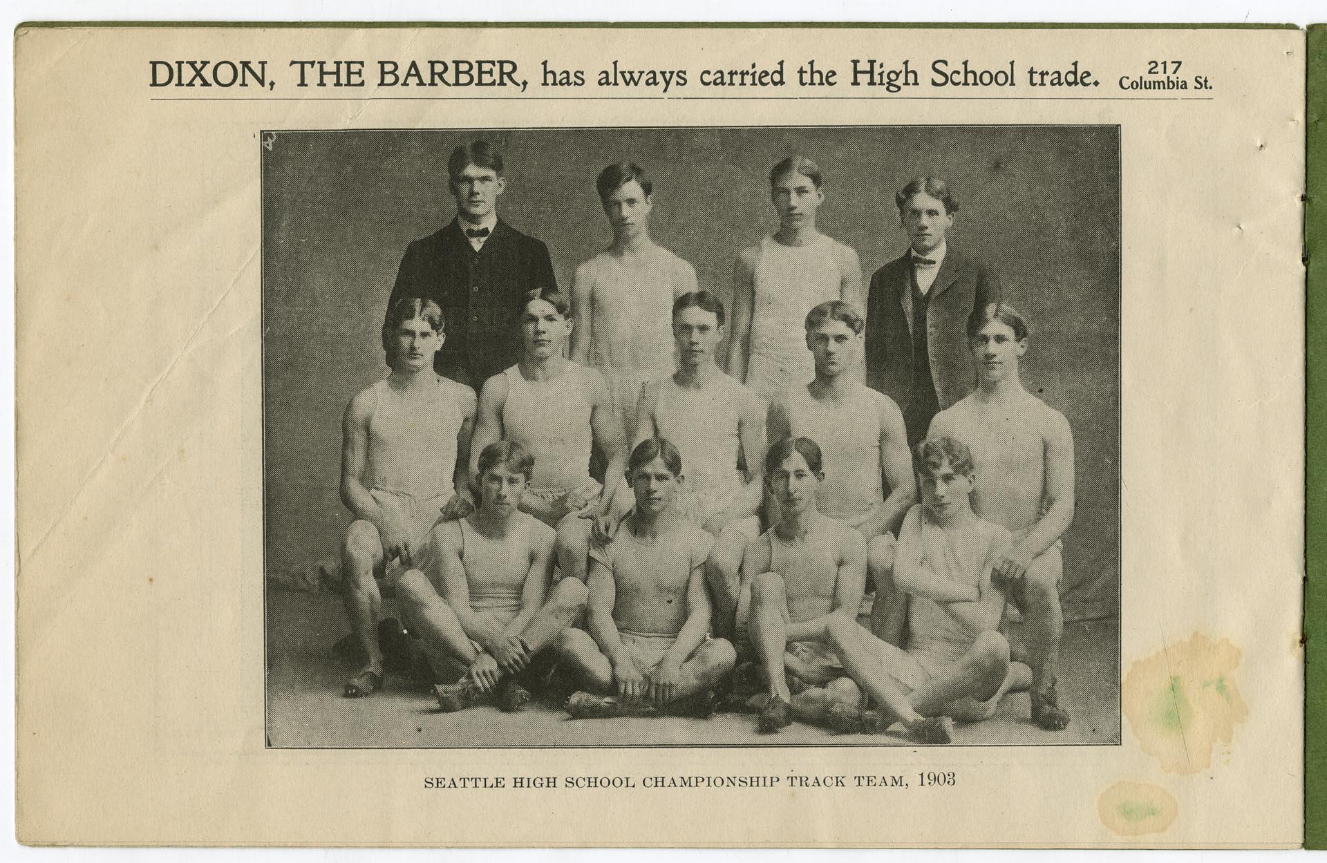 Image of High school football program, November 21, 1903