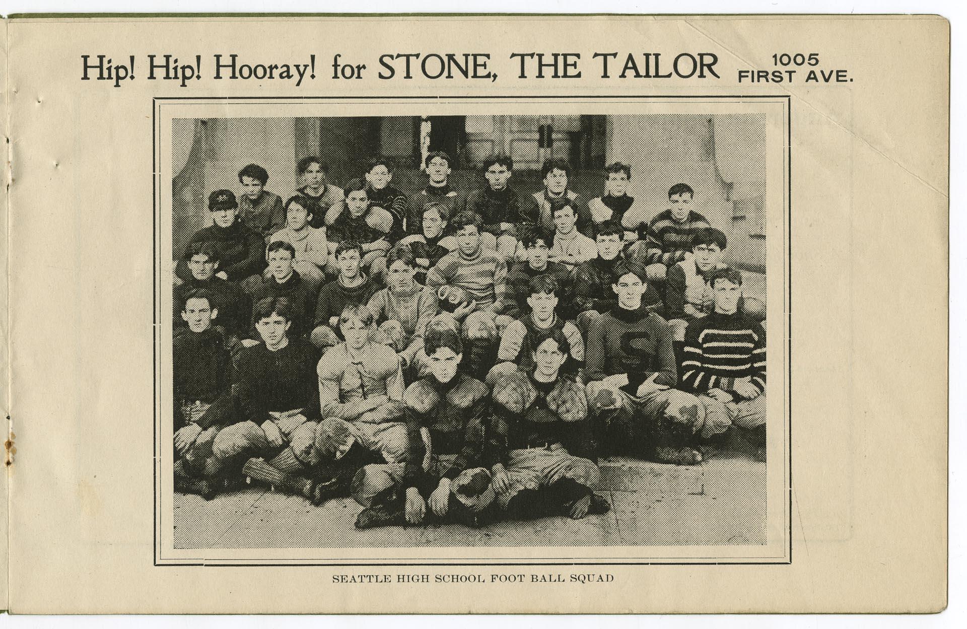 Image of High school football program, November 21, 1903