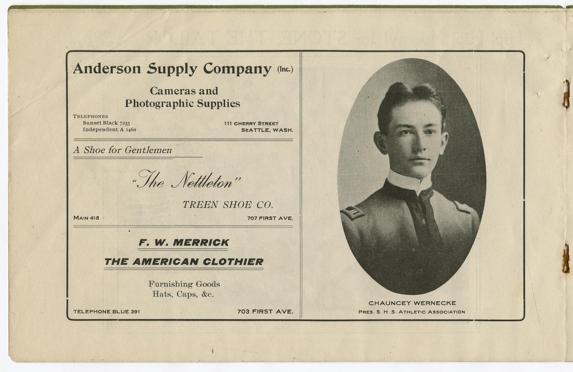 Image of High school football program, November 21, 1903