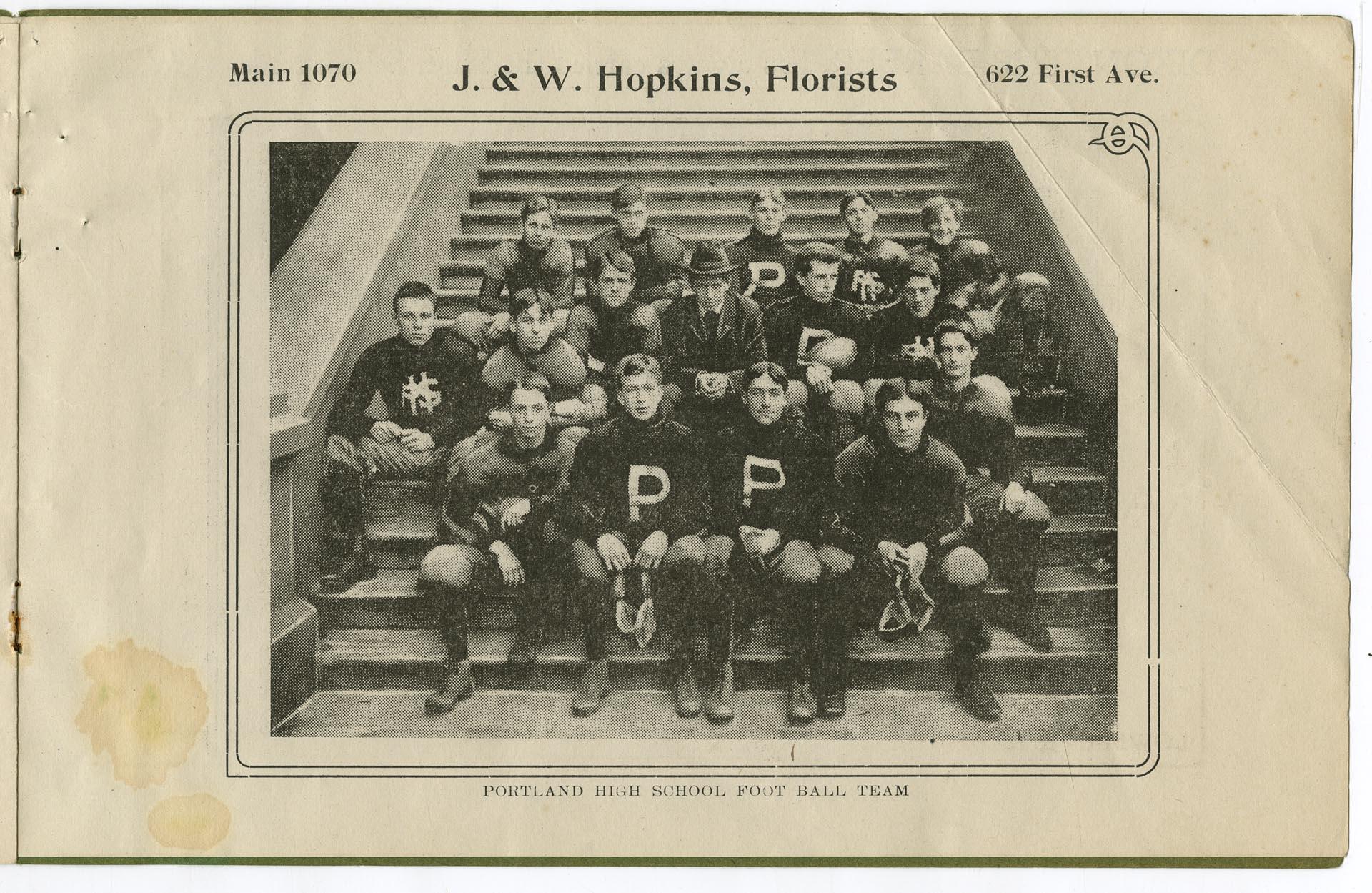 Image of High school football program, November 21, 1903