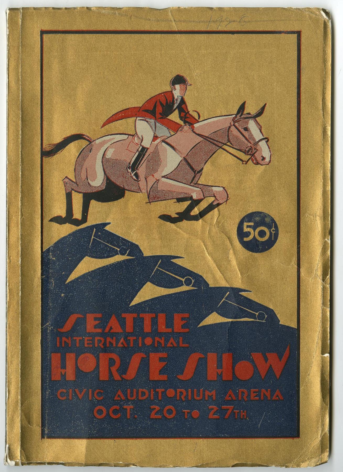 Image of Seattle International Horse Show program, October 1928