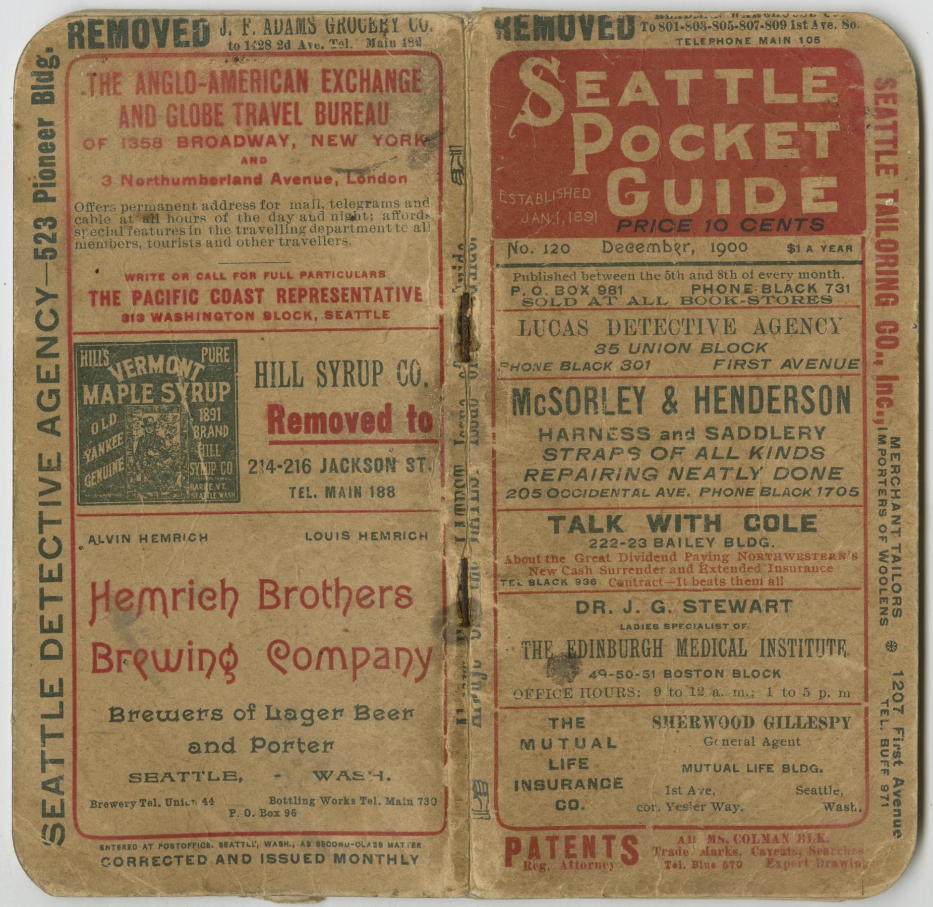 Image of Seattle Pocket Guide, December 1900