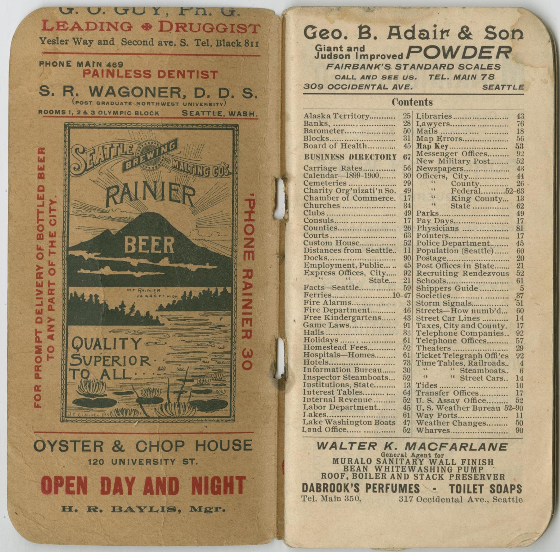 Image of Seattle Pocket Guide, December 1900