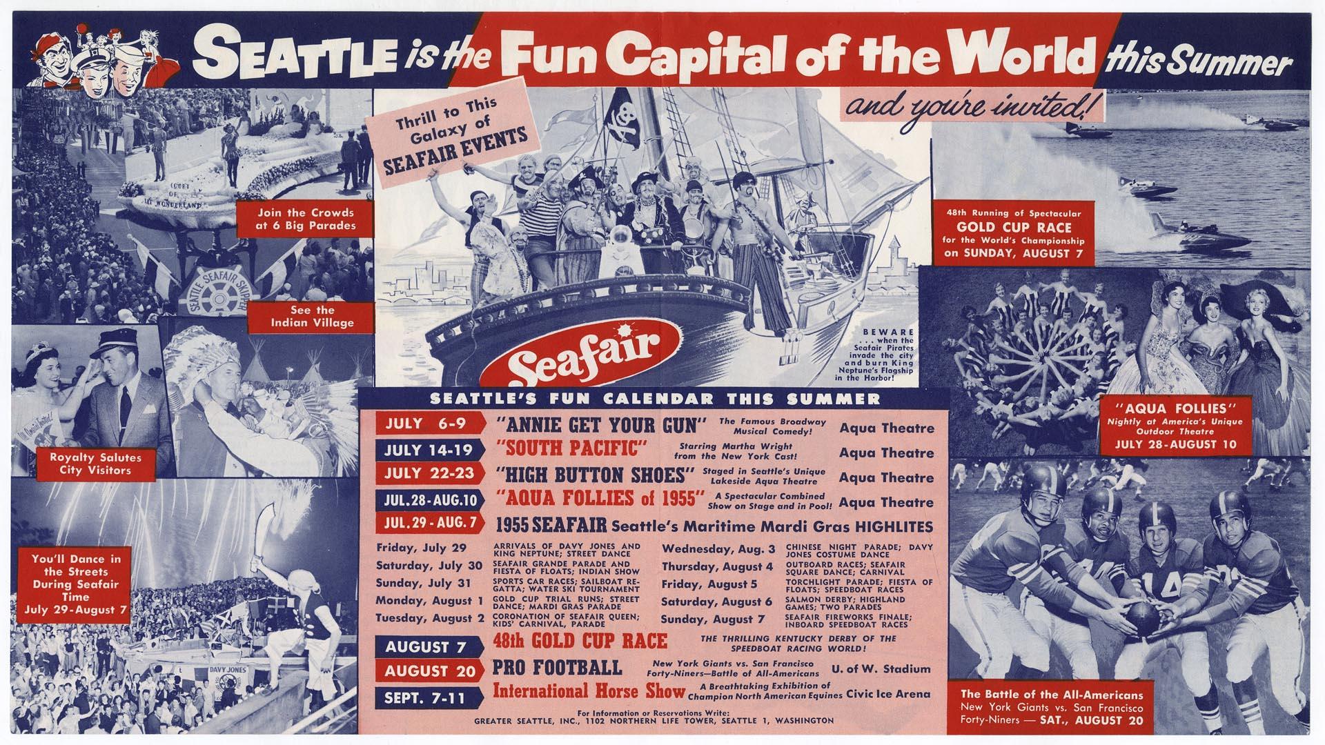 Image of Aqua Follies ticket order form, 1955