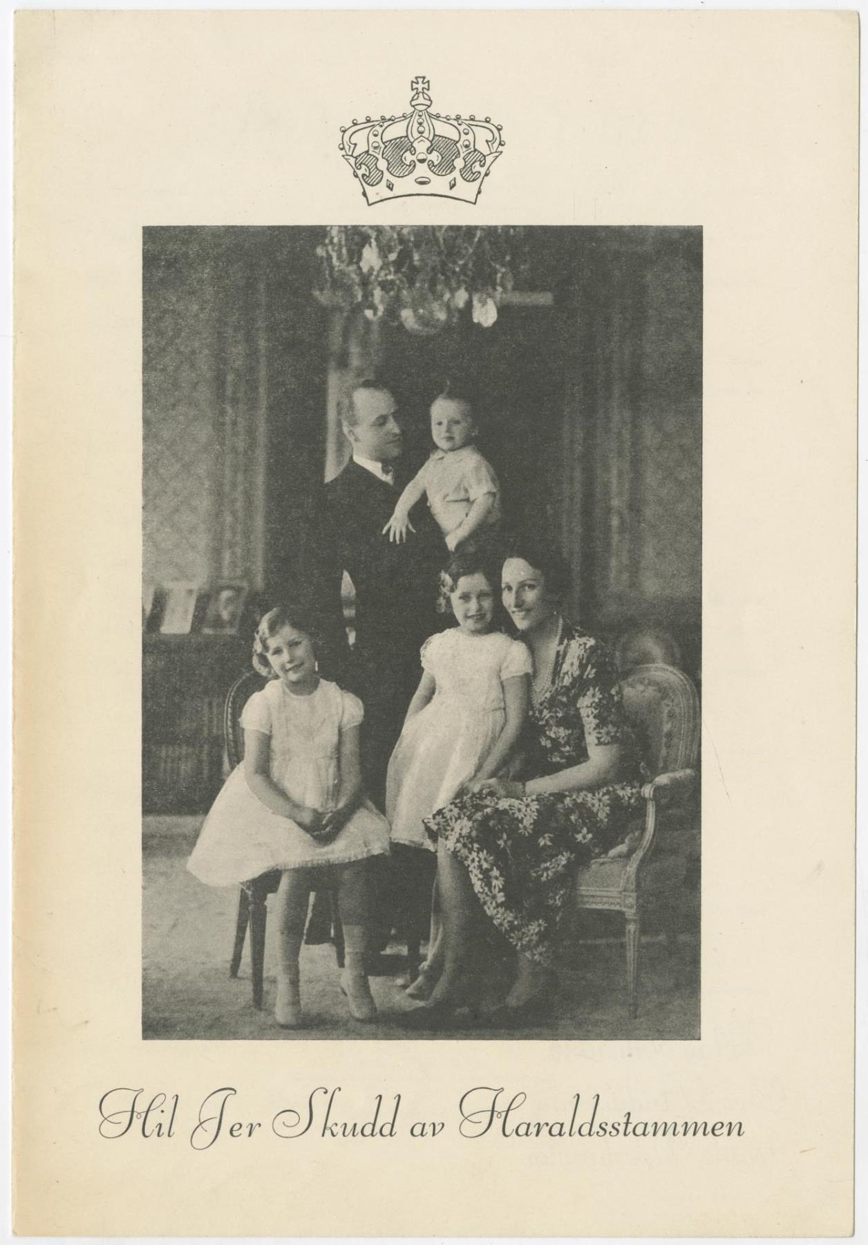 Image of Event program for Crown Prince Olav's visit, 1939