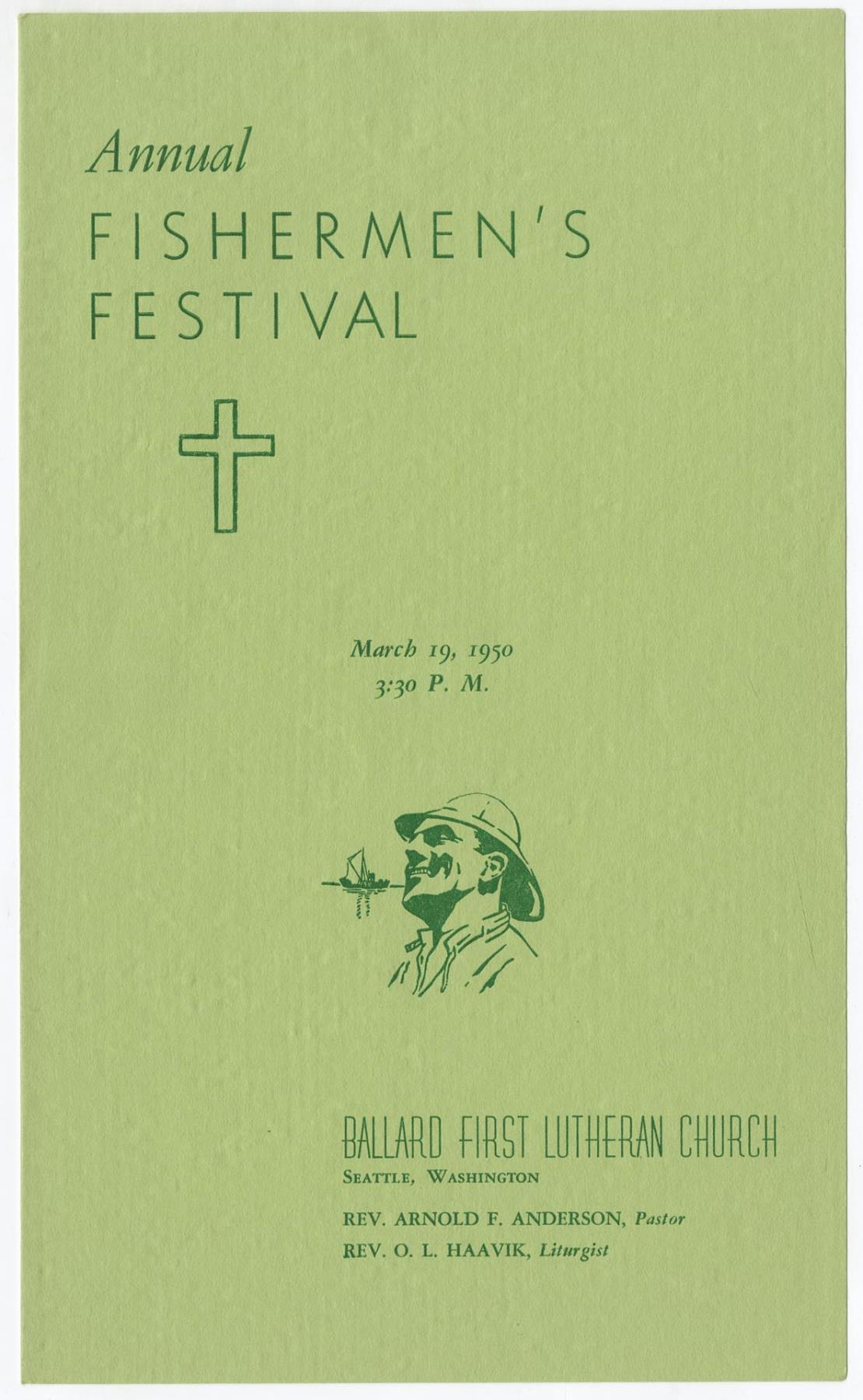 Image of Fishermen's Festival program, March 19, 1950