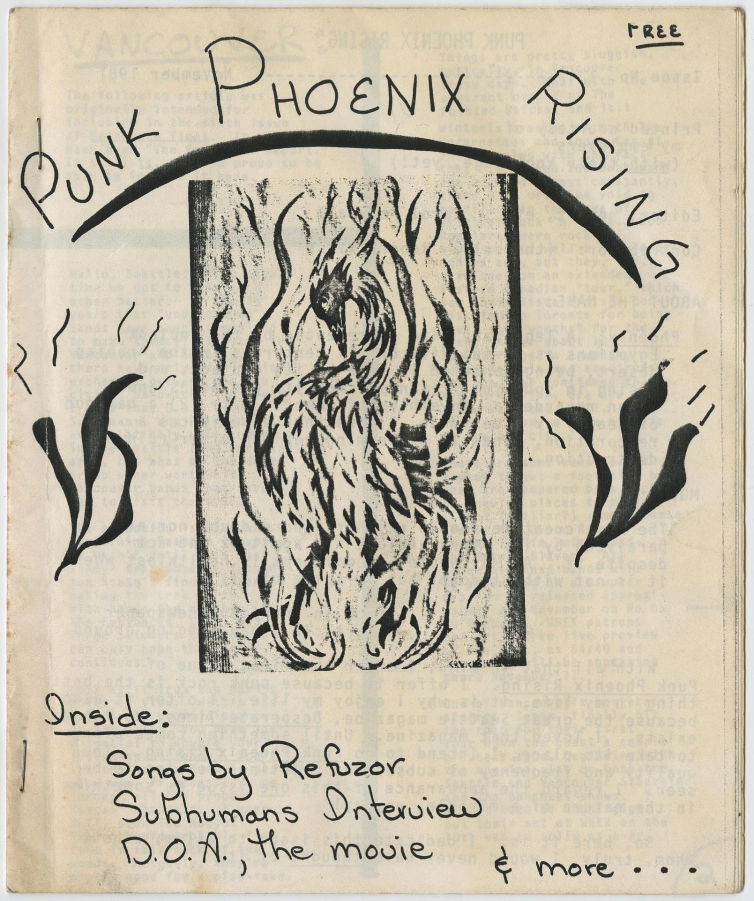 Image of Punk Phoenix Rising fanzine, November 1981