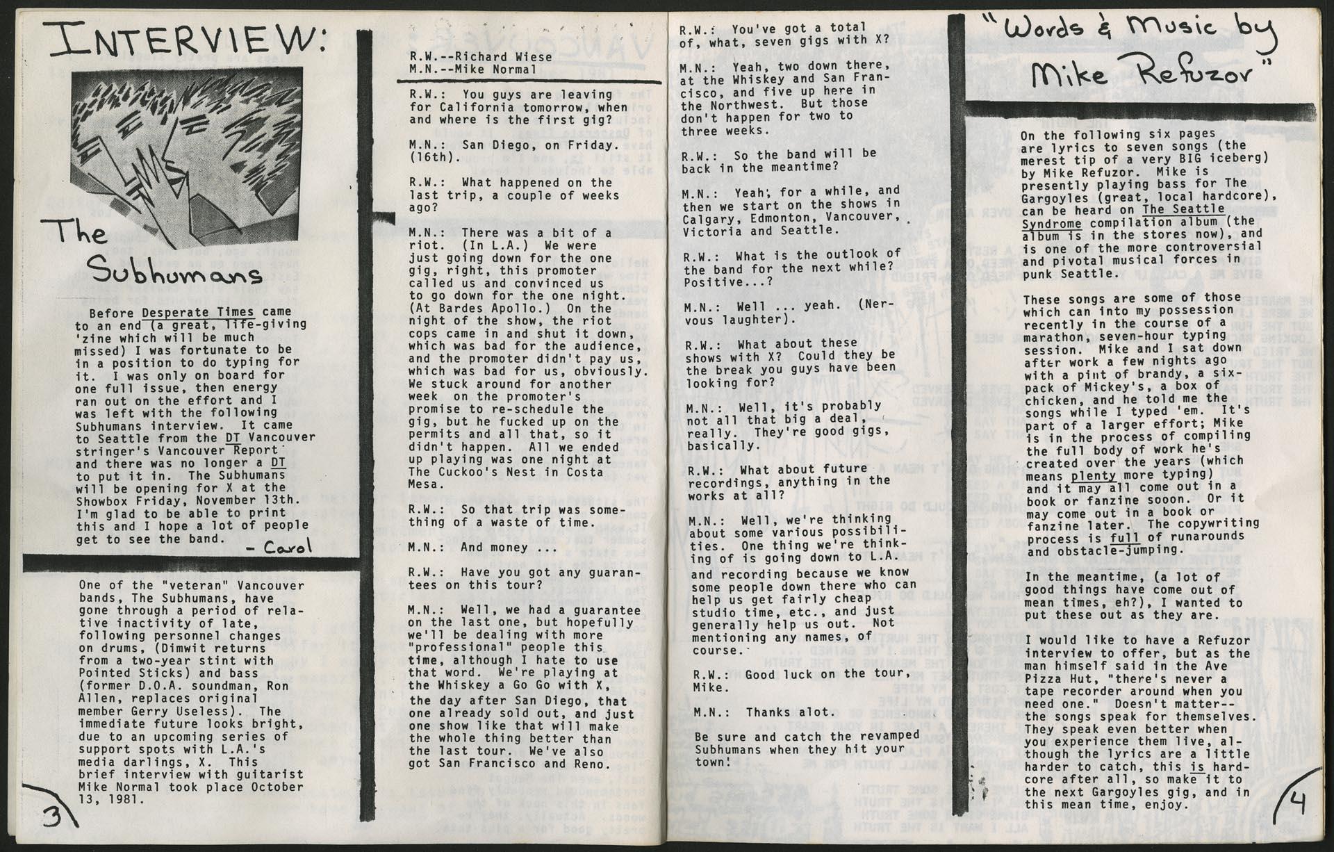 Image of Punk Phoenix Rising fanzine, November 1981