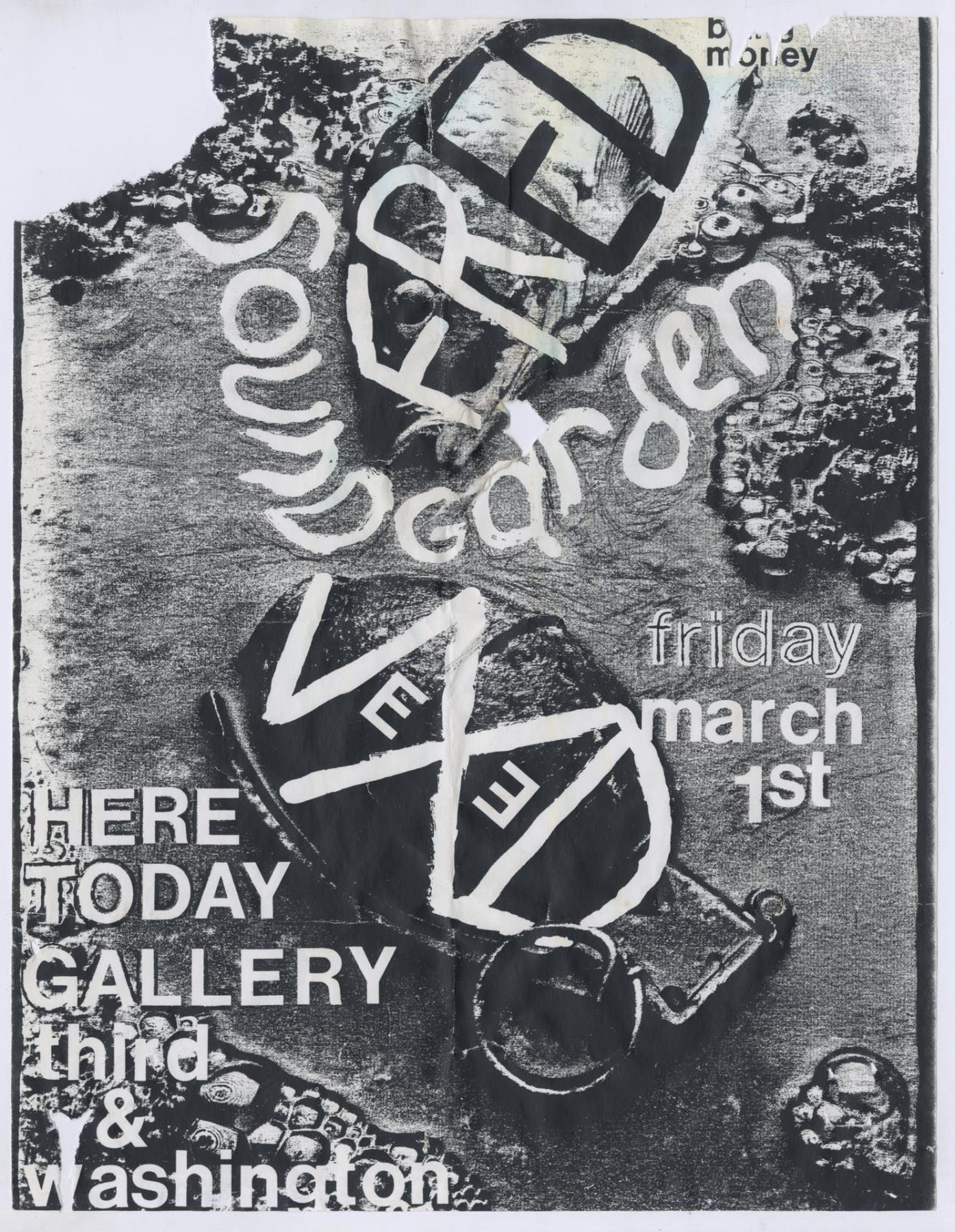 Image of Fred, Soundgarden, and Vexed concert poster, March 1, 1985