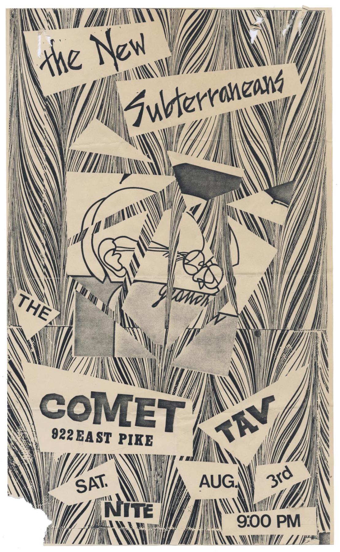 Image of The New Subterraneans concert poster, circa 1987