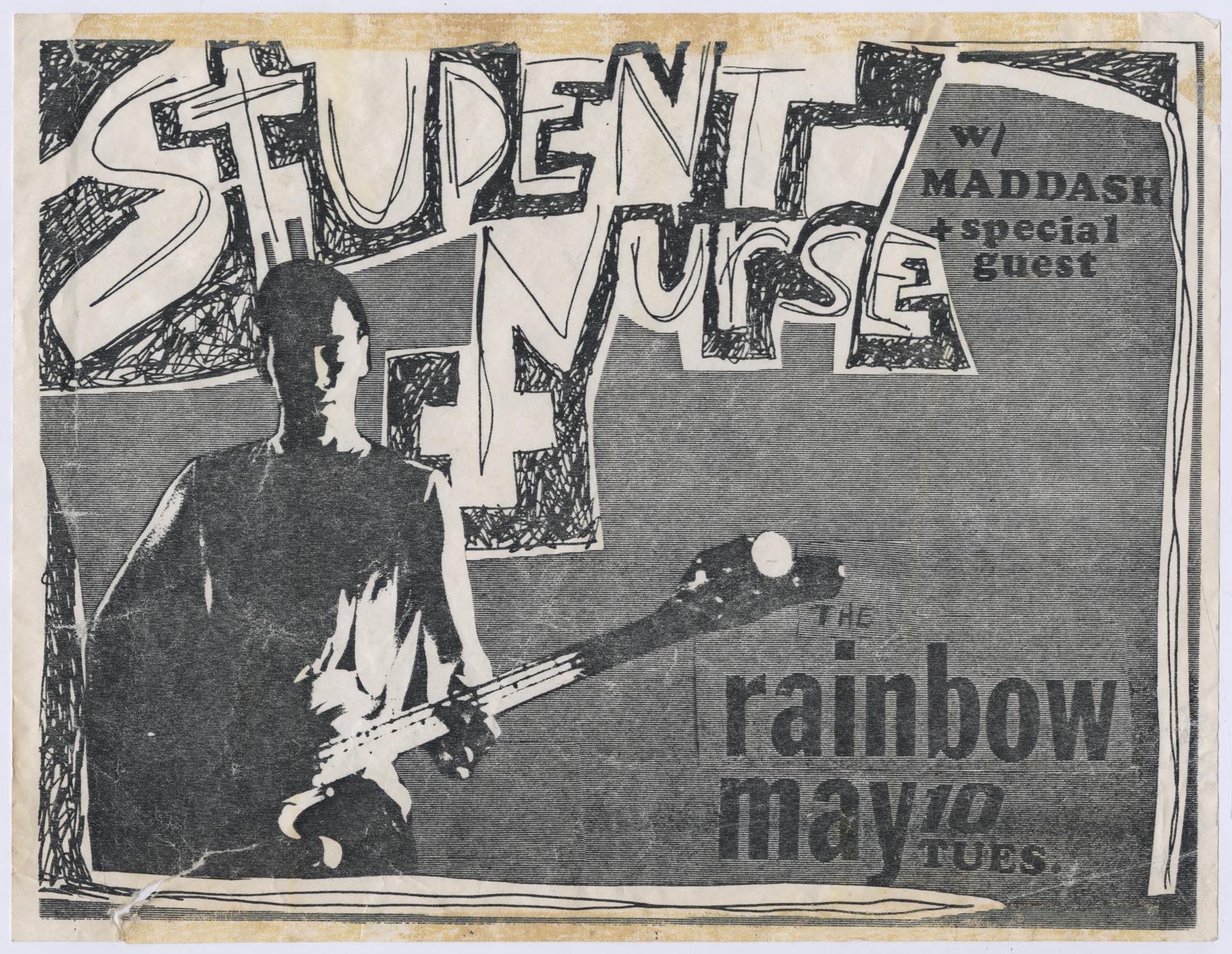 Image of Student Nurse and Mad Dash concert poster, May 10, 1983
