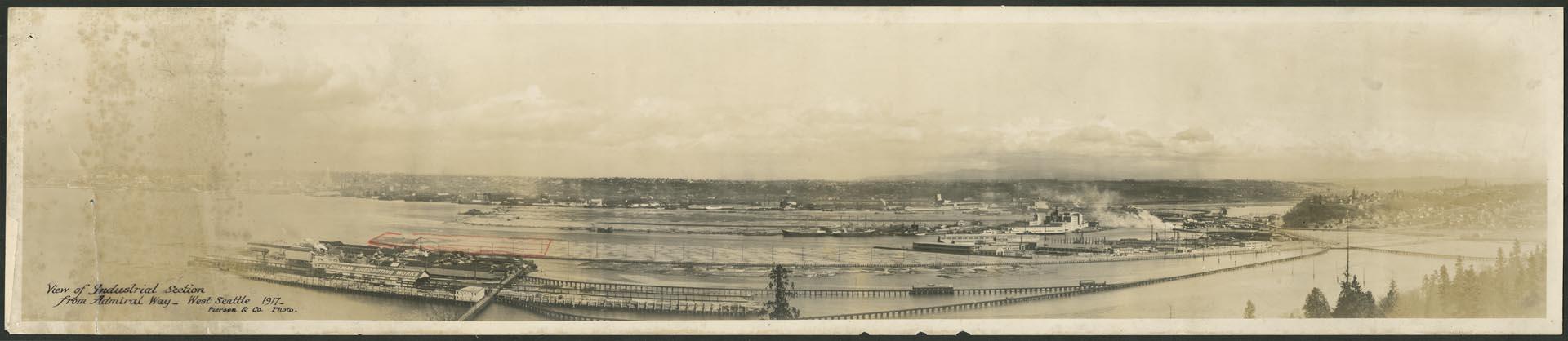 Image of Harbor Island and Beacon Hill, Seattle, 1917