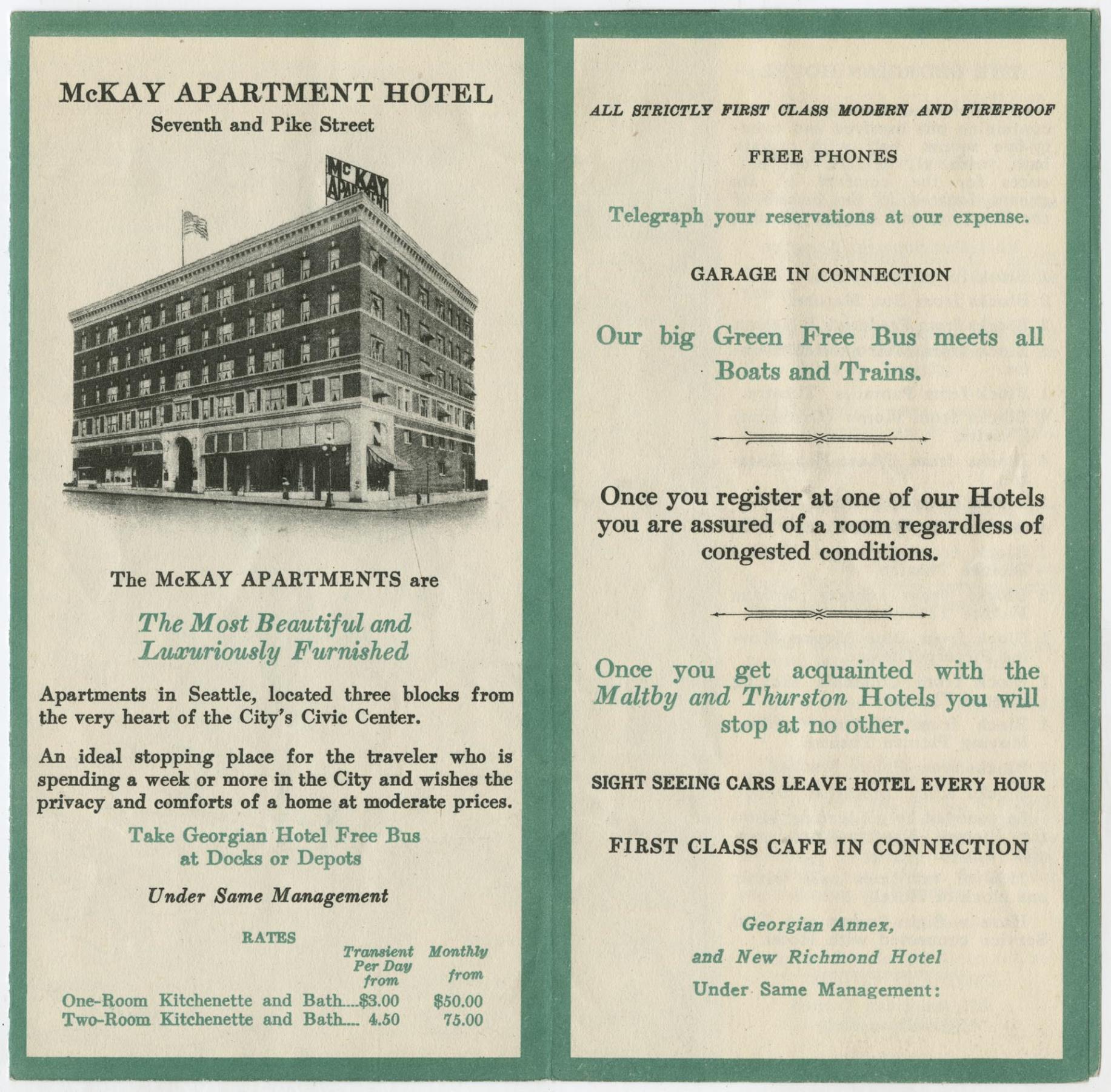 Image of Georgian Hotel brochure, June 1, 1923