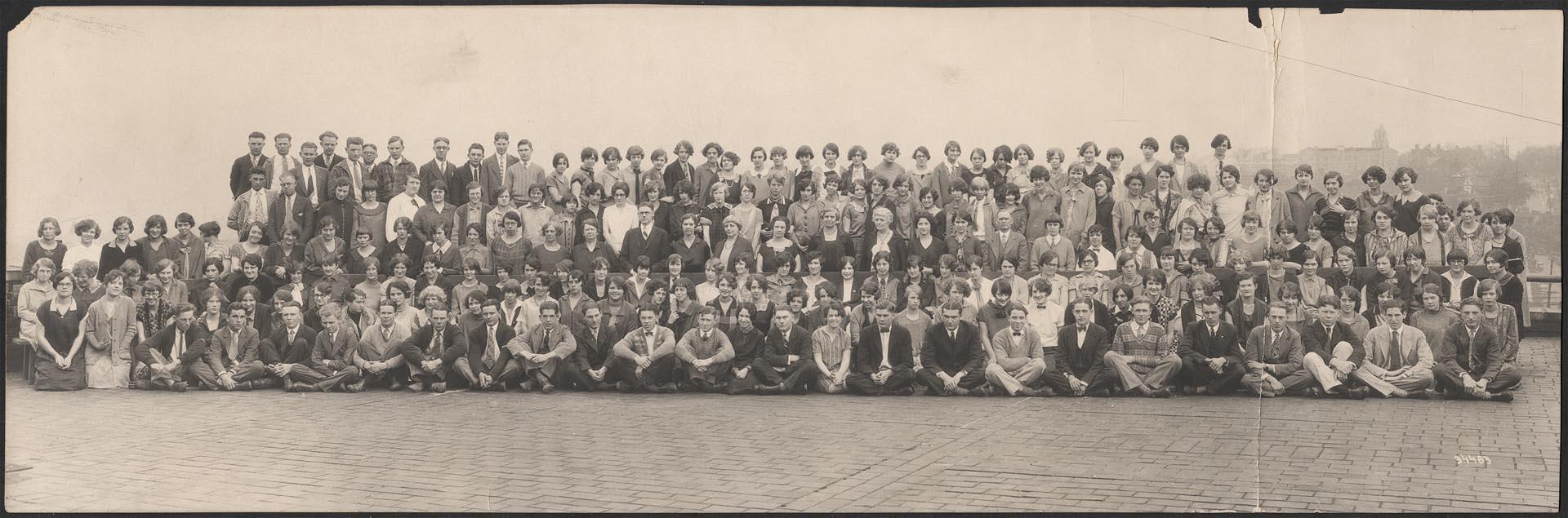 Image of Seattle Business College group portrait, circa 1925