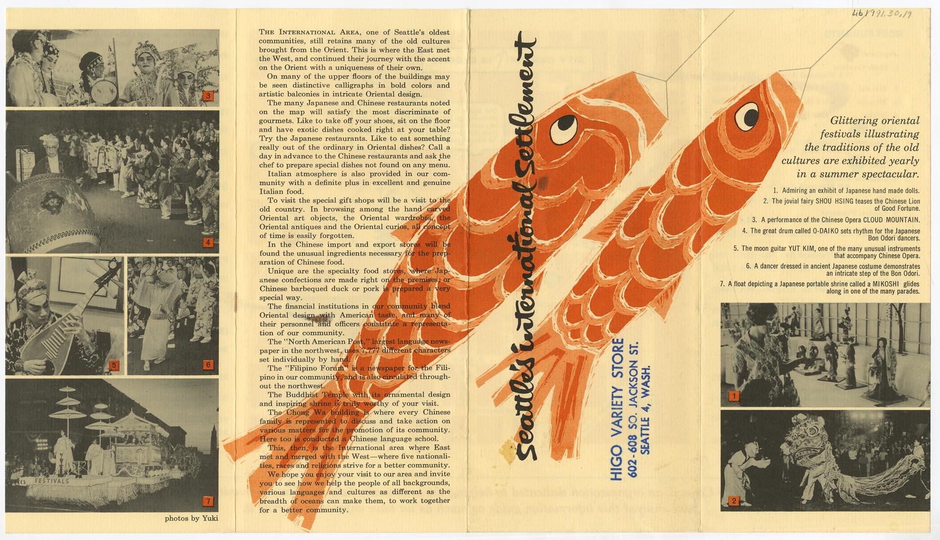 Image of Seattle's International Settlement brochure, circa 1960