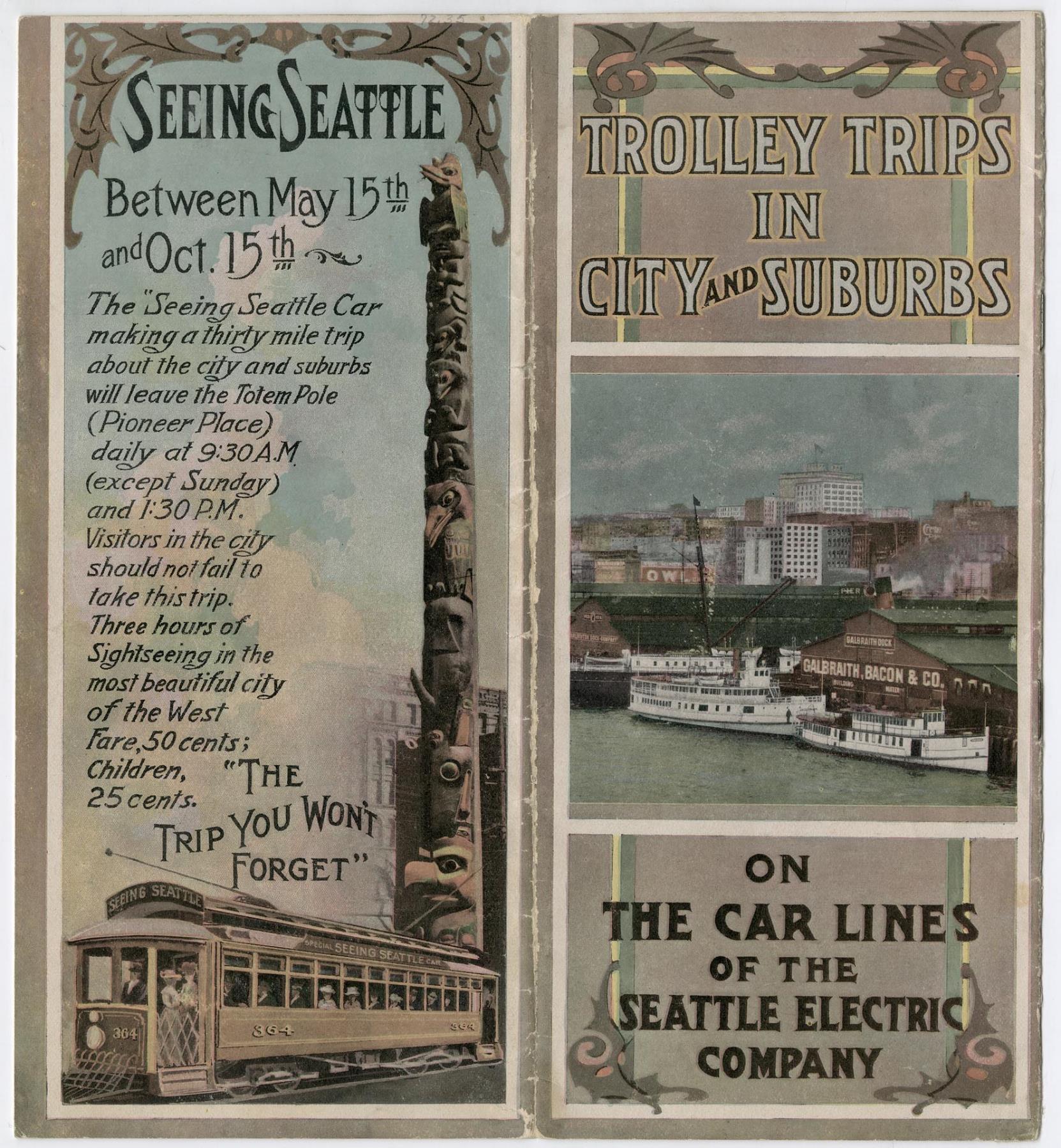 Image of Trolley Trips in City and Suburbs on the Car Lines of the Seattle Electric Company, circa 1910
