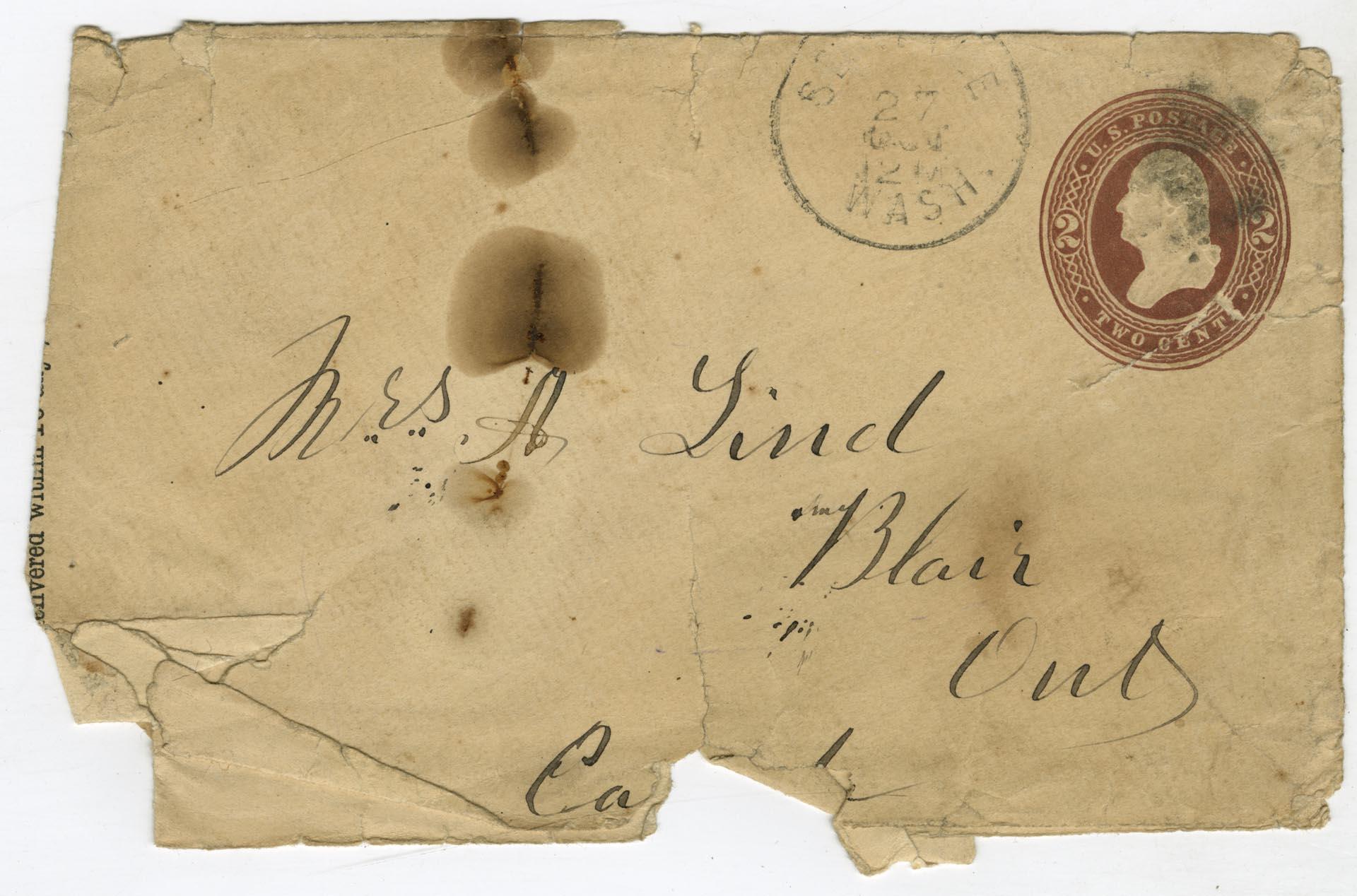 Image of Isaac and Isabelle Bechtel letter about Great Seattle Fire, June 24, 1889
