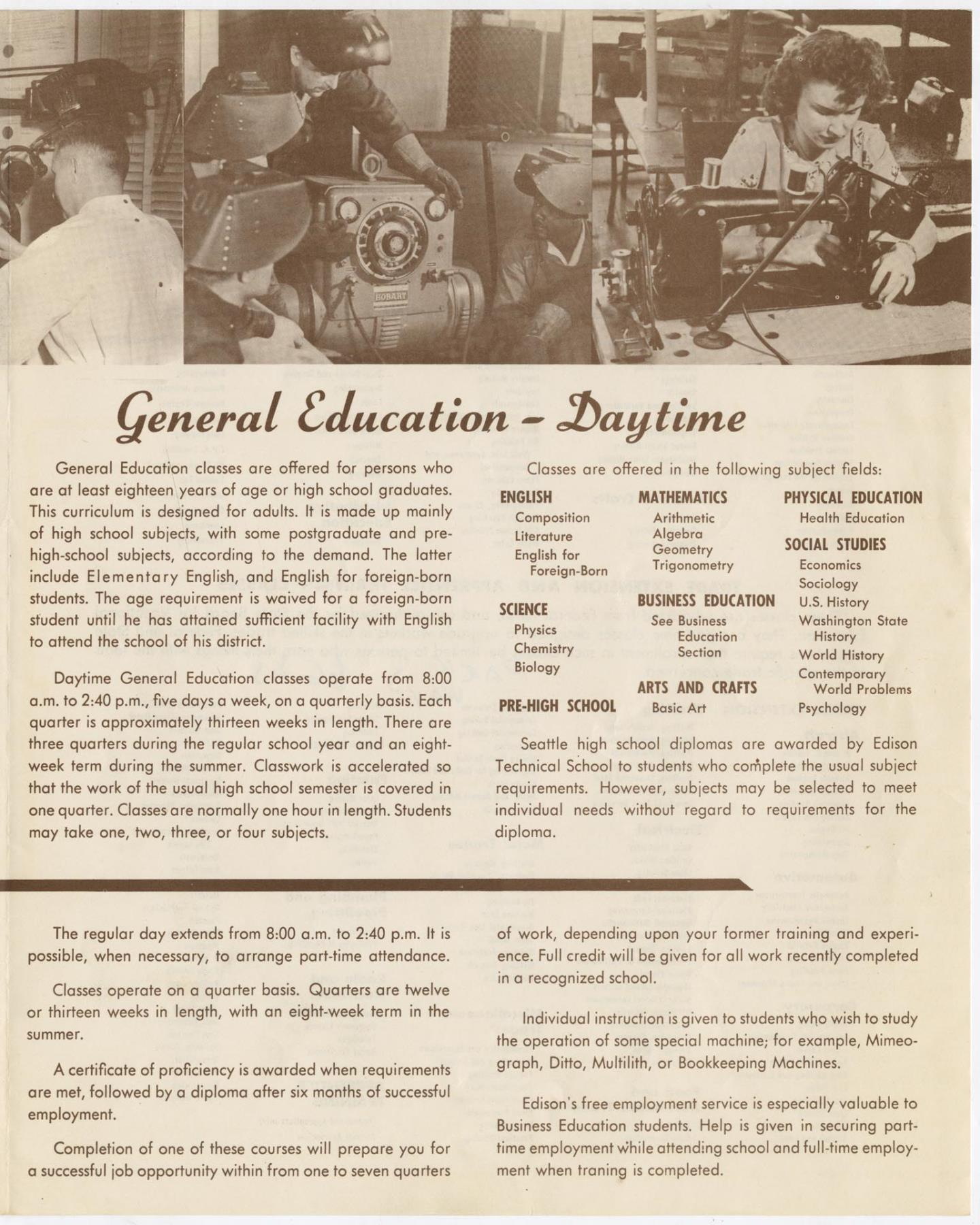 Image of Edison Technical School brochure, May 1957
