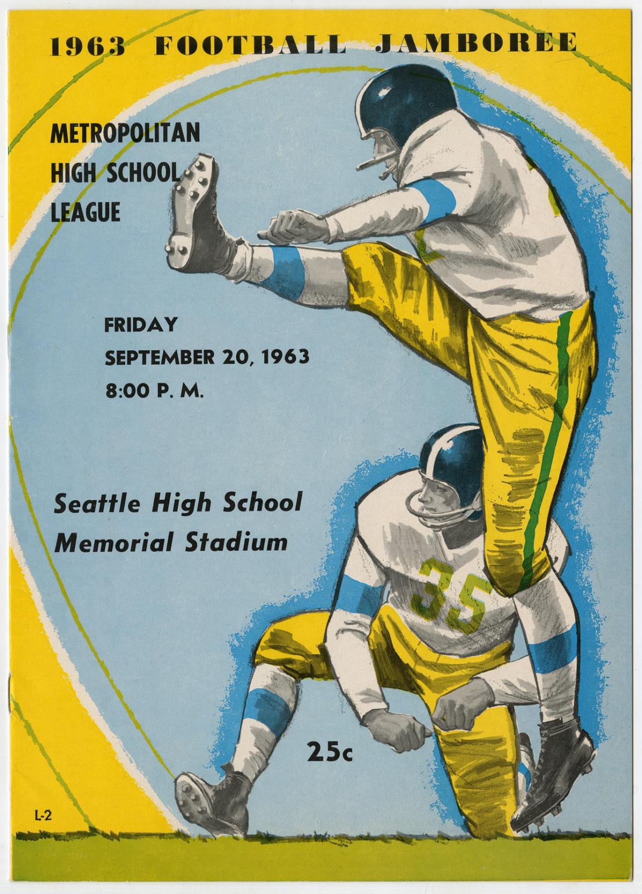 Image of High school football jamboree program, Seattle, September 20, 1963