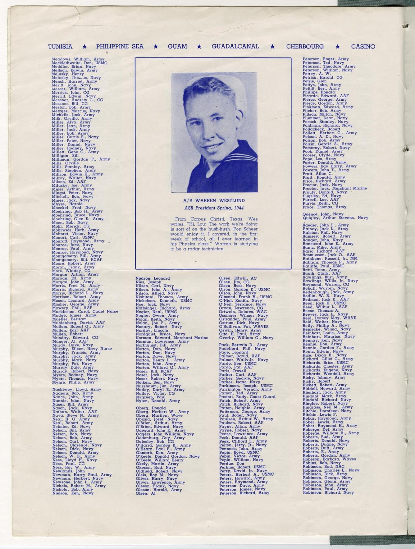 Image of Roosevelt High School News Memorial Day supplement, Seattle, May 28, 1945