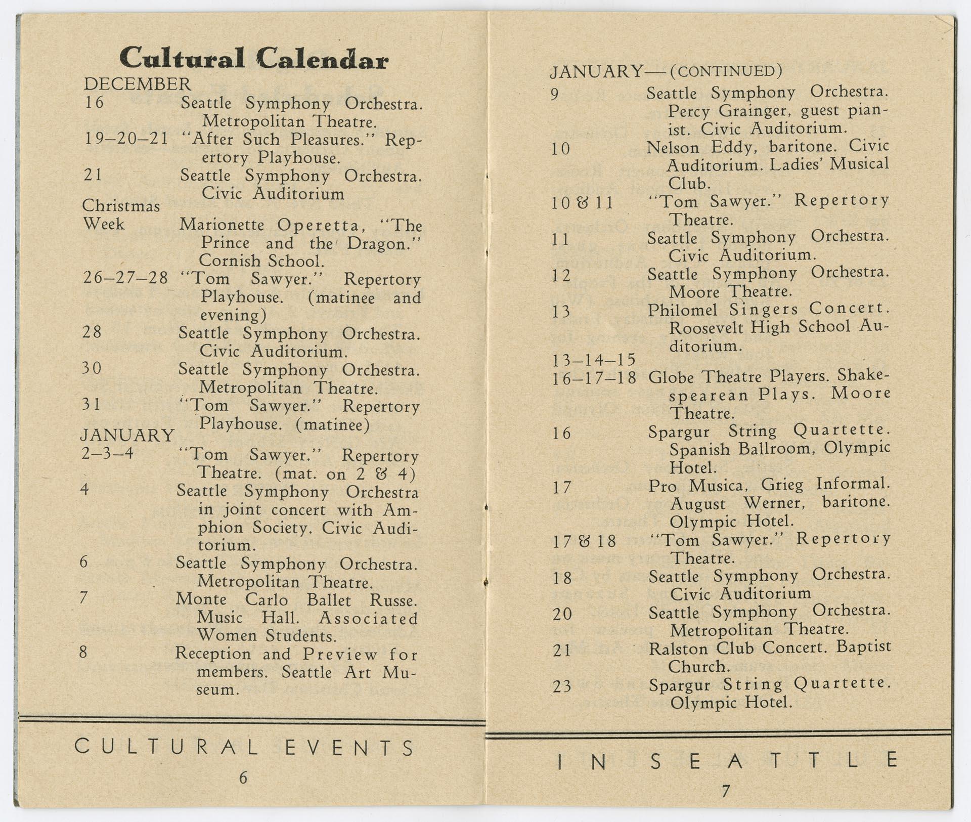 Image of An Index to Things Cultural in Seattle, 1936
