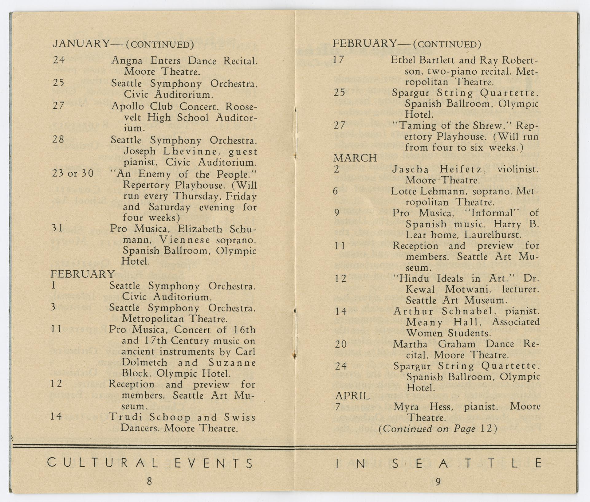 Image of An Index to Things Cultural in Seattle, 1936