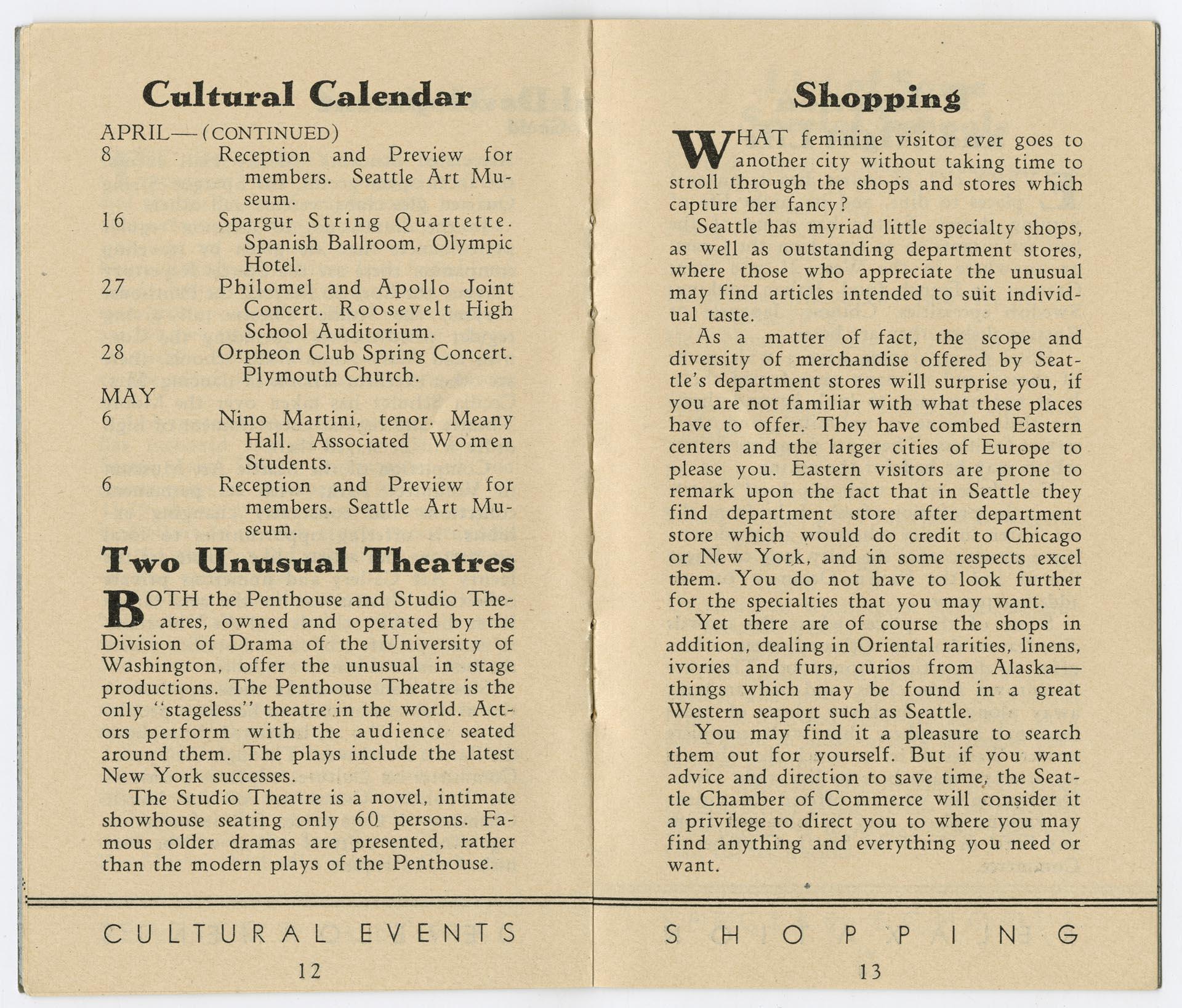 Image of An Index to Things Cultural in Seattle, 1936