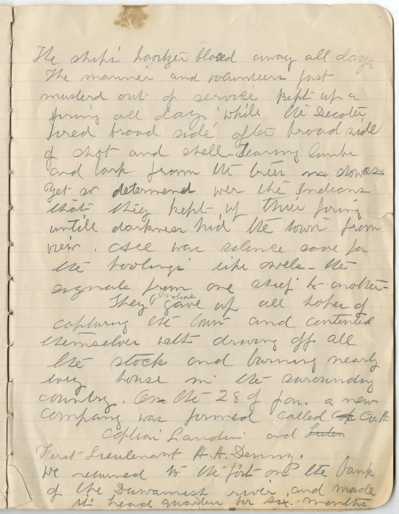 Image of Henry A. Smith's recollection of 1856 