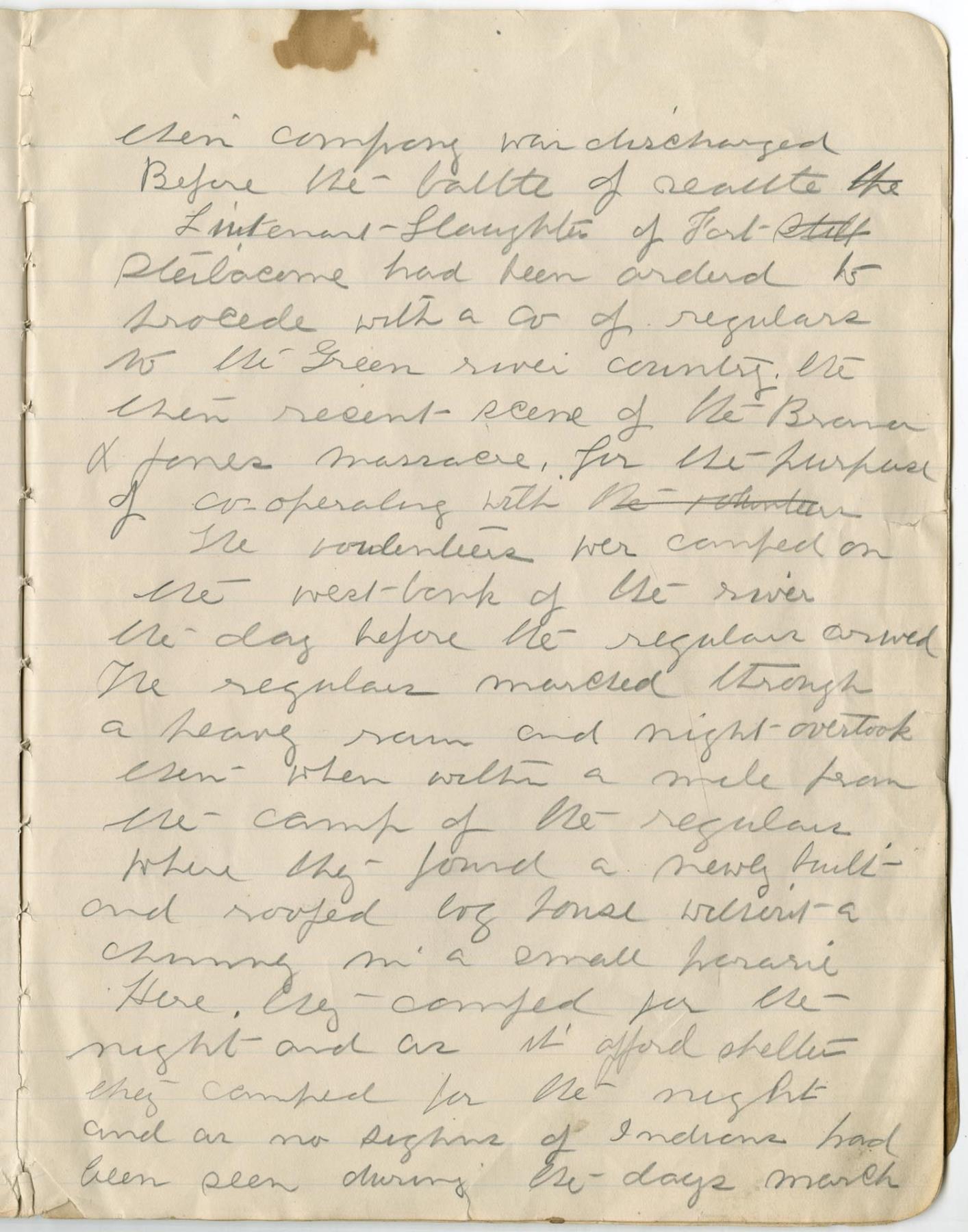 Image of Henry A. Smith's recollection of 1856 