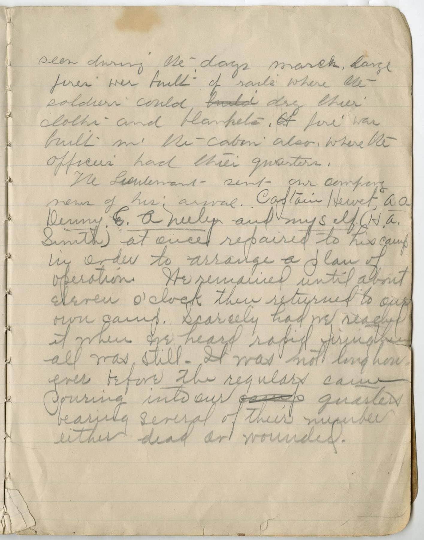 Image of Henry A. Smith's recollection of 1856 