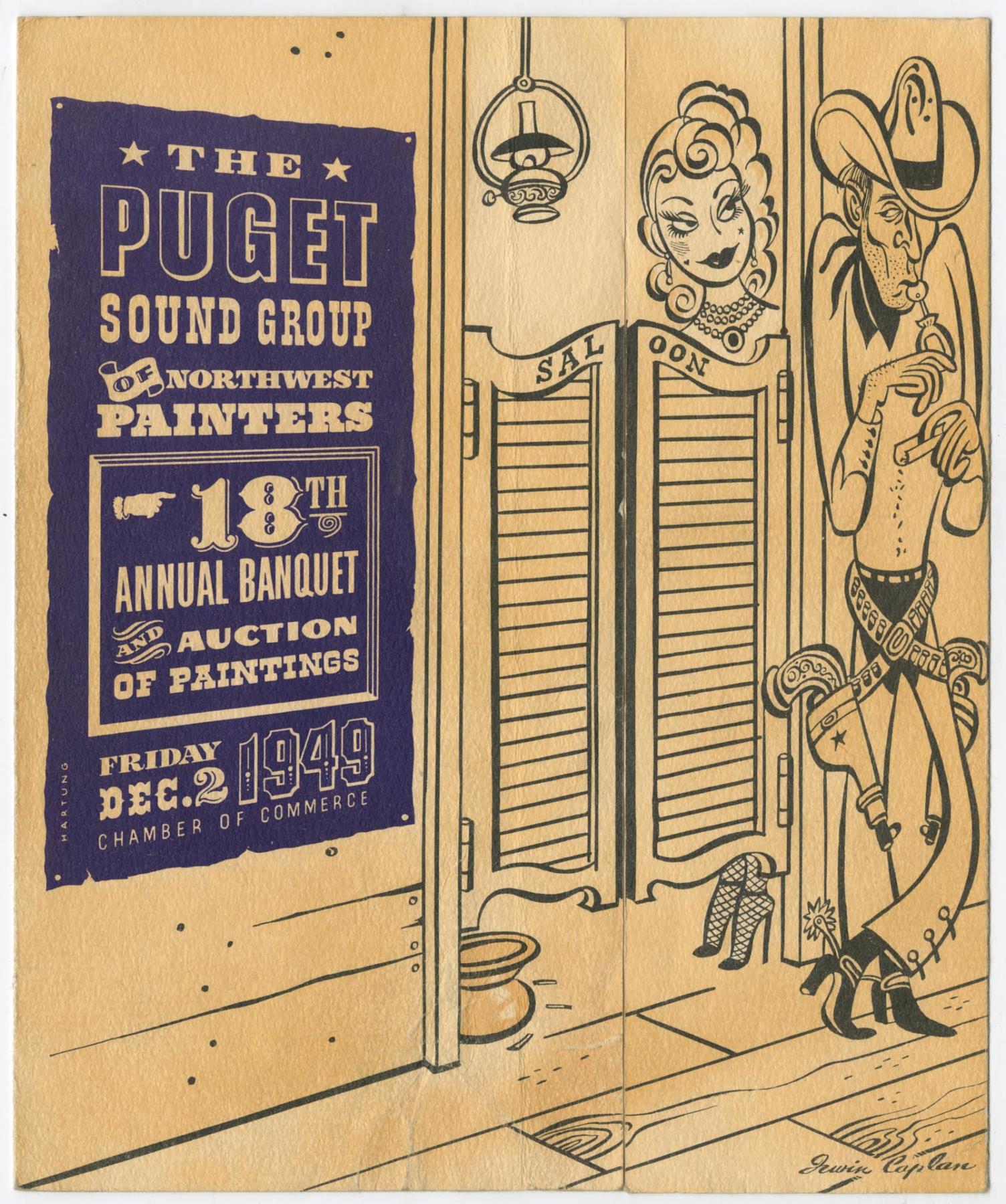 Image of Puget Sound Group of Northwest Painters Banquet and Auction program, 1940