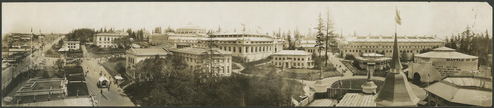 Image of Alaska-Yukon-Pacific Exposition fairgrounds, Seattle, 1909