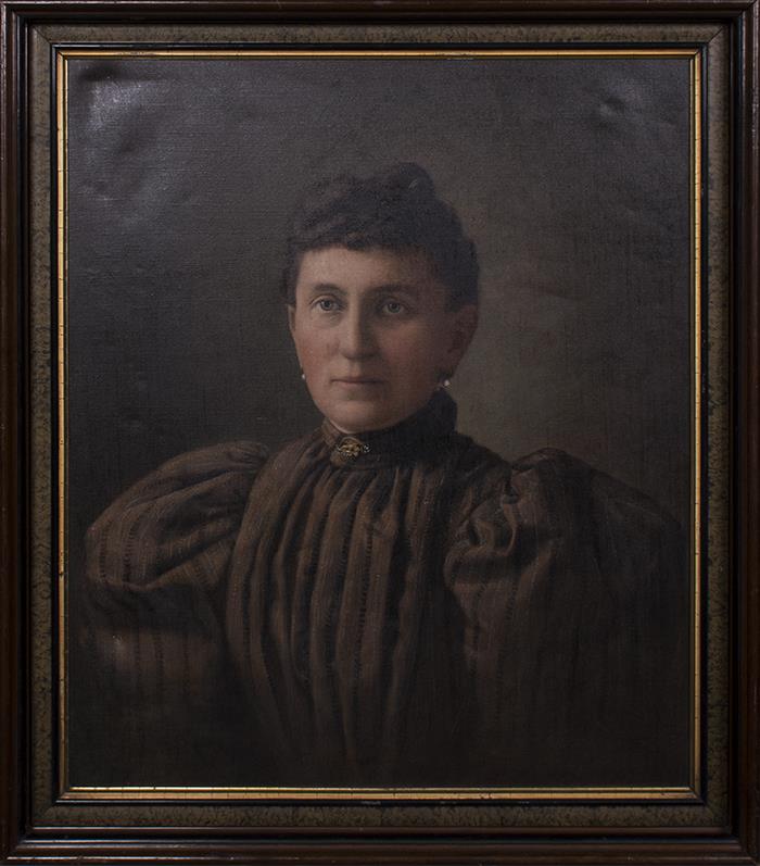 Image of Oil portrait of Marie Thomsen by Roman Fekonja, 1895