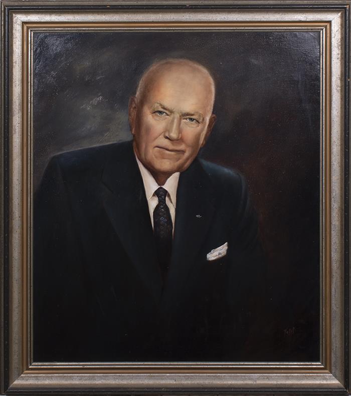 Image of Oil portrait of Horace W. McCurdy by Charles A. Veteto, ca. 1970