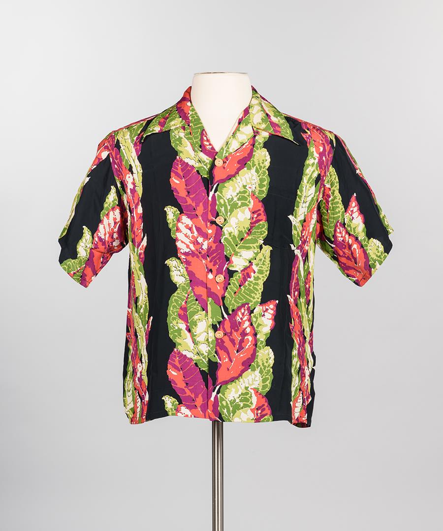 Image of Hawaiian sport shirt worn by Admiral Ira E. Eskridge, 1948