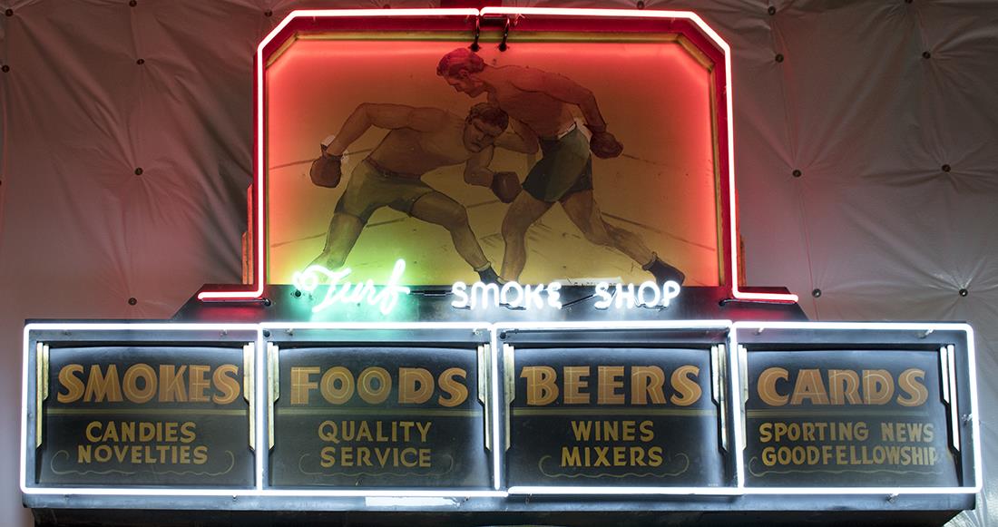 Image of Turf Restaurant neon sign, ca. 1930s