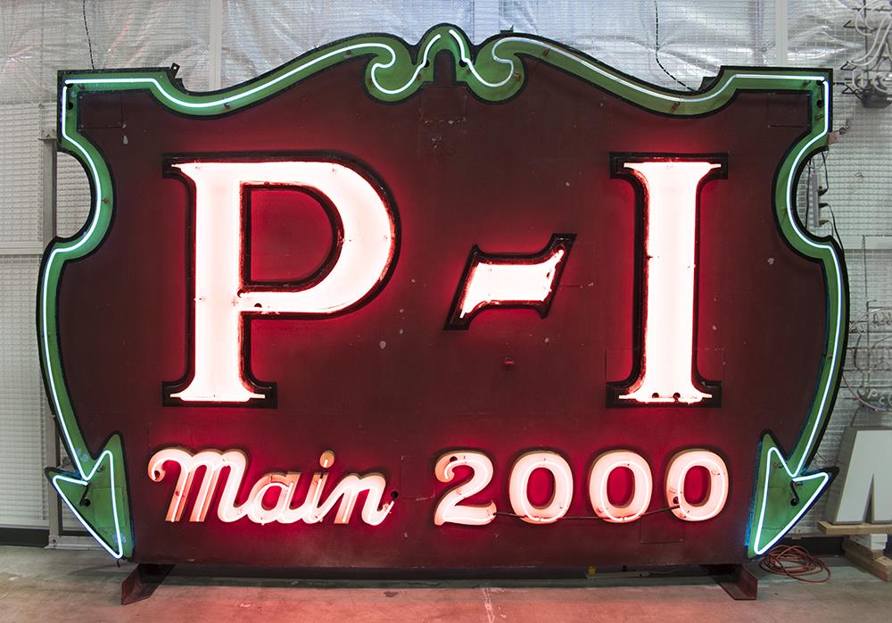 Image of Post-Intelligencer (P-I) neon sign, 1927