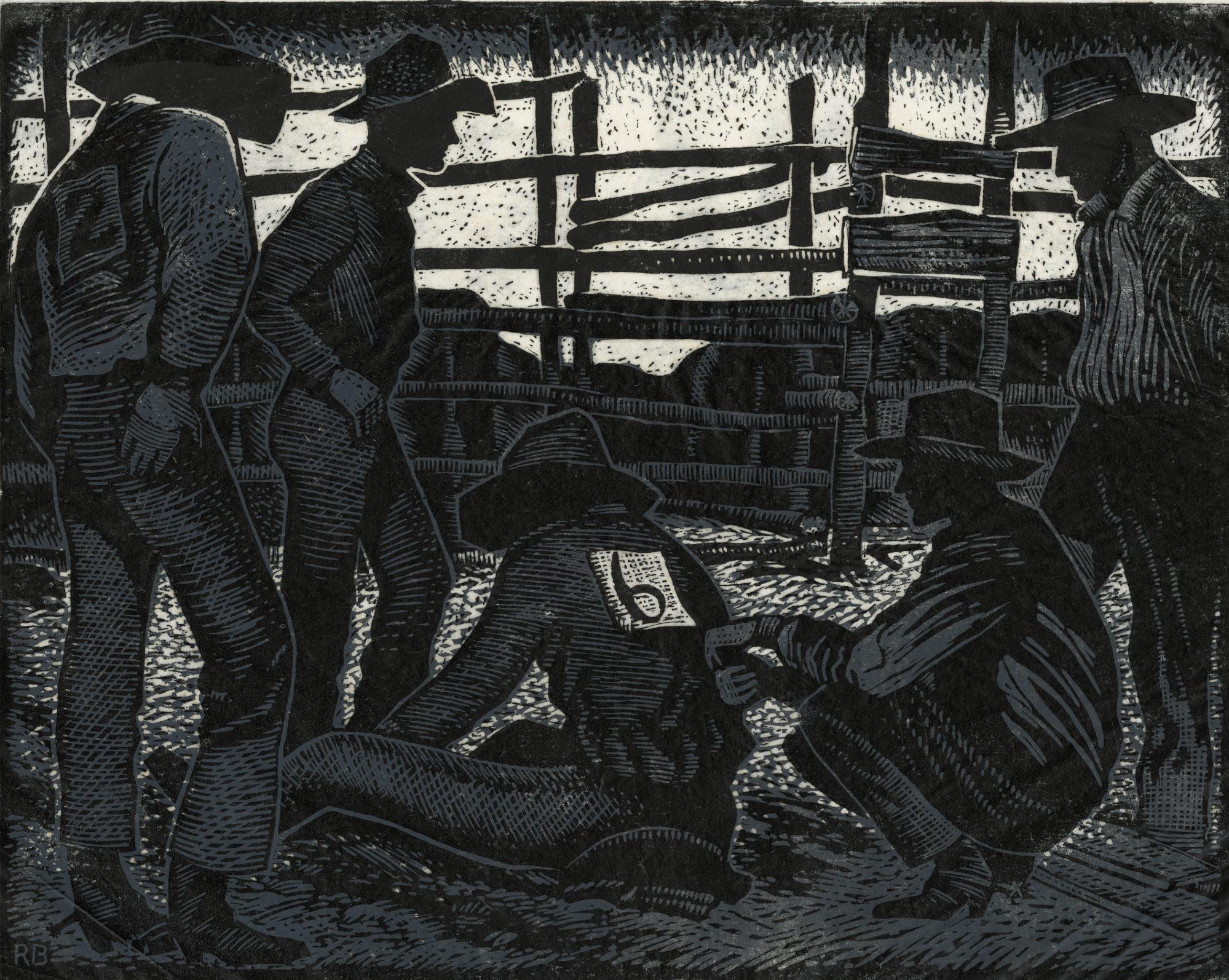 Image of Woodcut in two colors, 