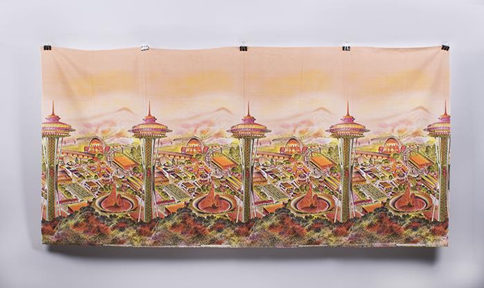 Image of Fabric for a skirt from the Century 21 Seattle World's Fair, 1962