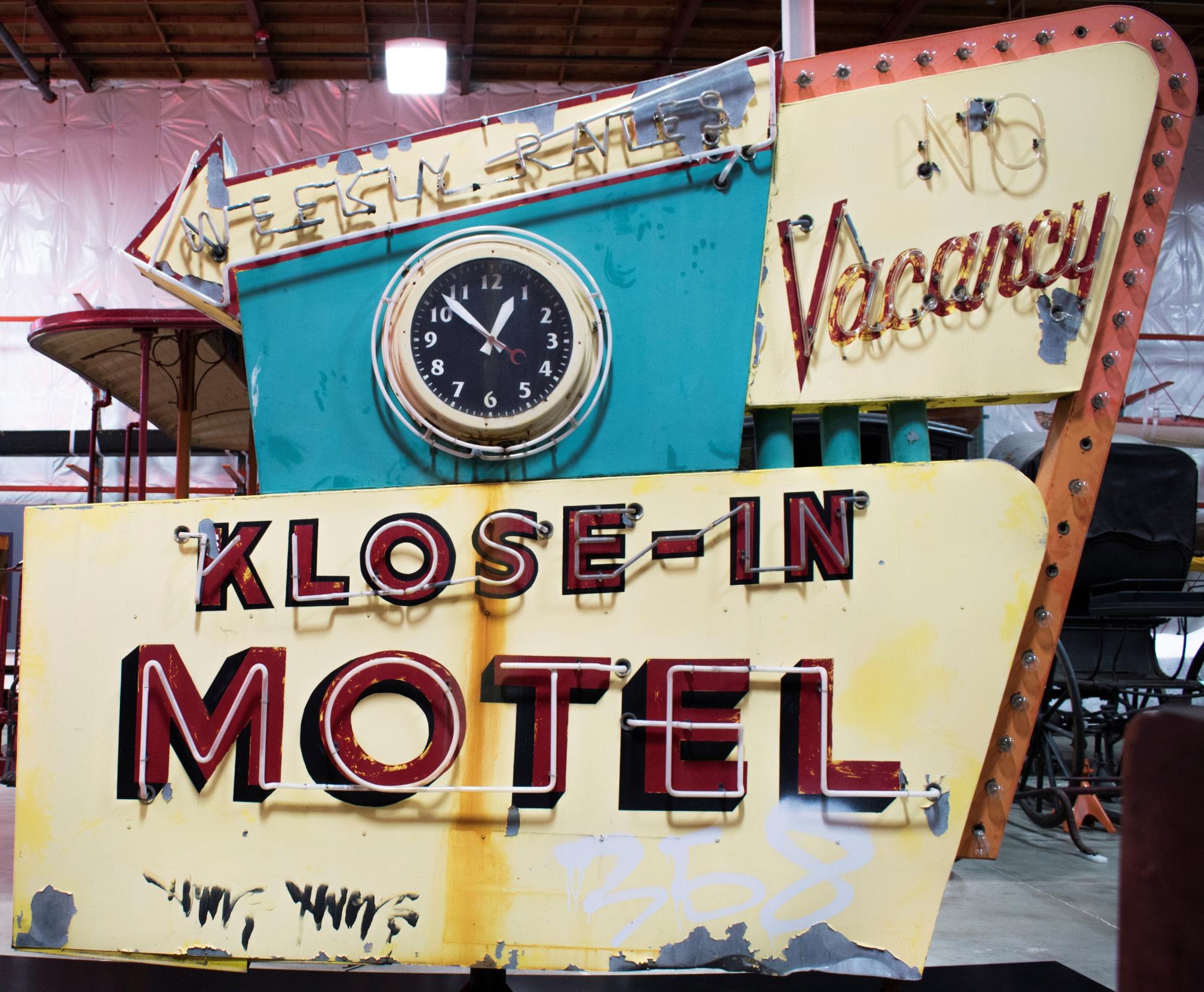 Image of Neon sign from the Klose-In Motel on Aurora Ave, Seattle, ca. 1951