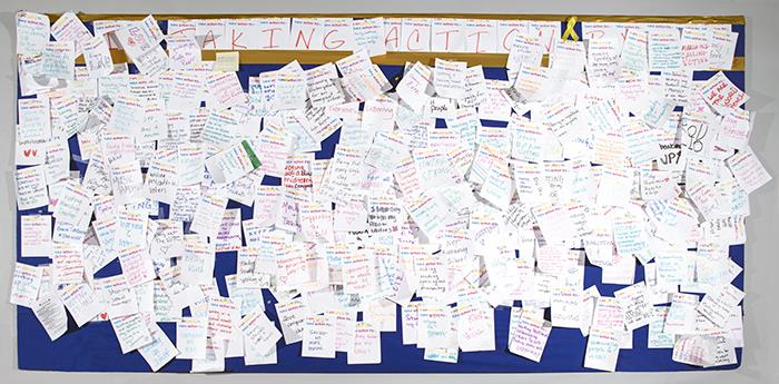 Image of Notes from a Seattle Womxn's March sign board entitled, 