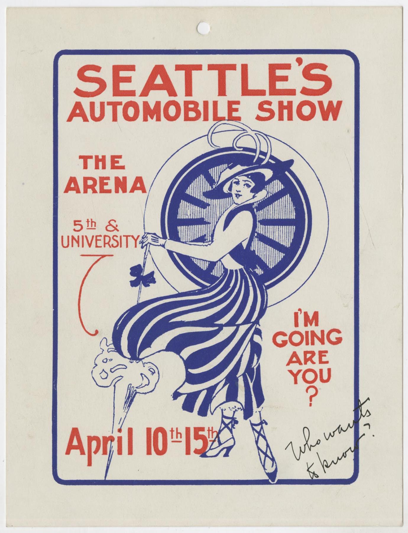 Image of Seattle's Automobile Show advertisement, April 1916